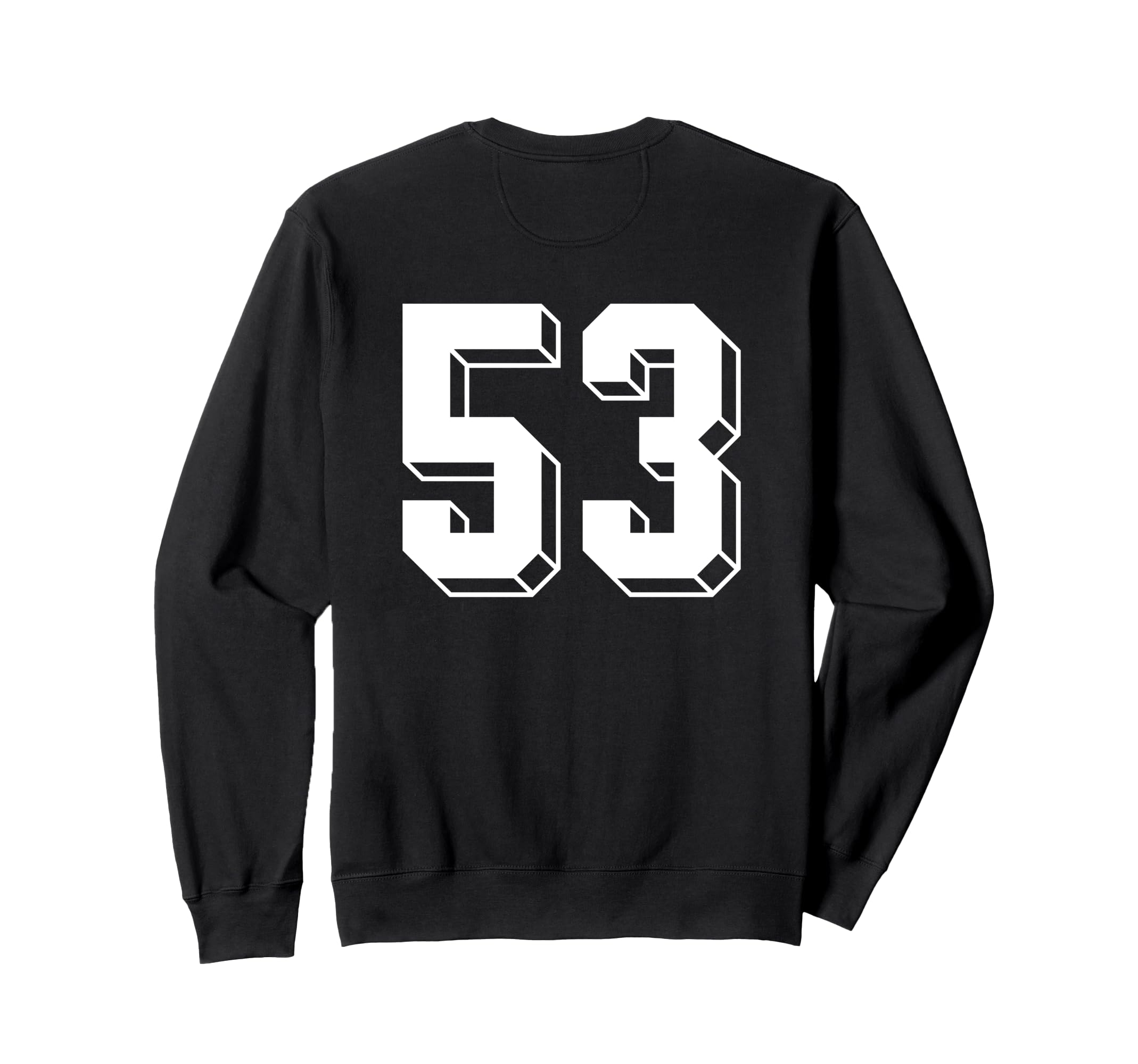 Number 53 Backside 80S 90S Team Sweatshirt - Fun Novelty Design Unisex - T-Shirt, Sweatshirt, Hoodie
