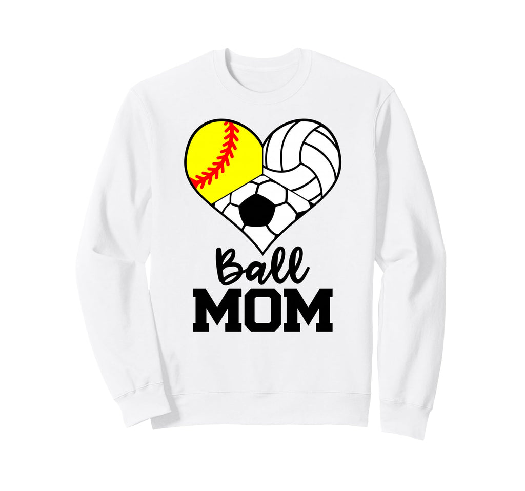 Ball Mom Funny Softball Sweatshirt - Aesthetic Graphic Men Women - T-Shirt, Sweatshirt, Hoodie