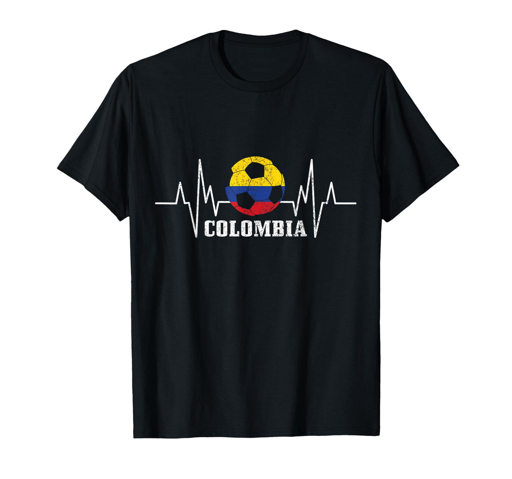 Colombia Heartbeat Colombian Flag Fan T-Shirt - Graphic Print for Adults - T-Shirt, Sweatshirt, Hoodie
