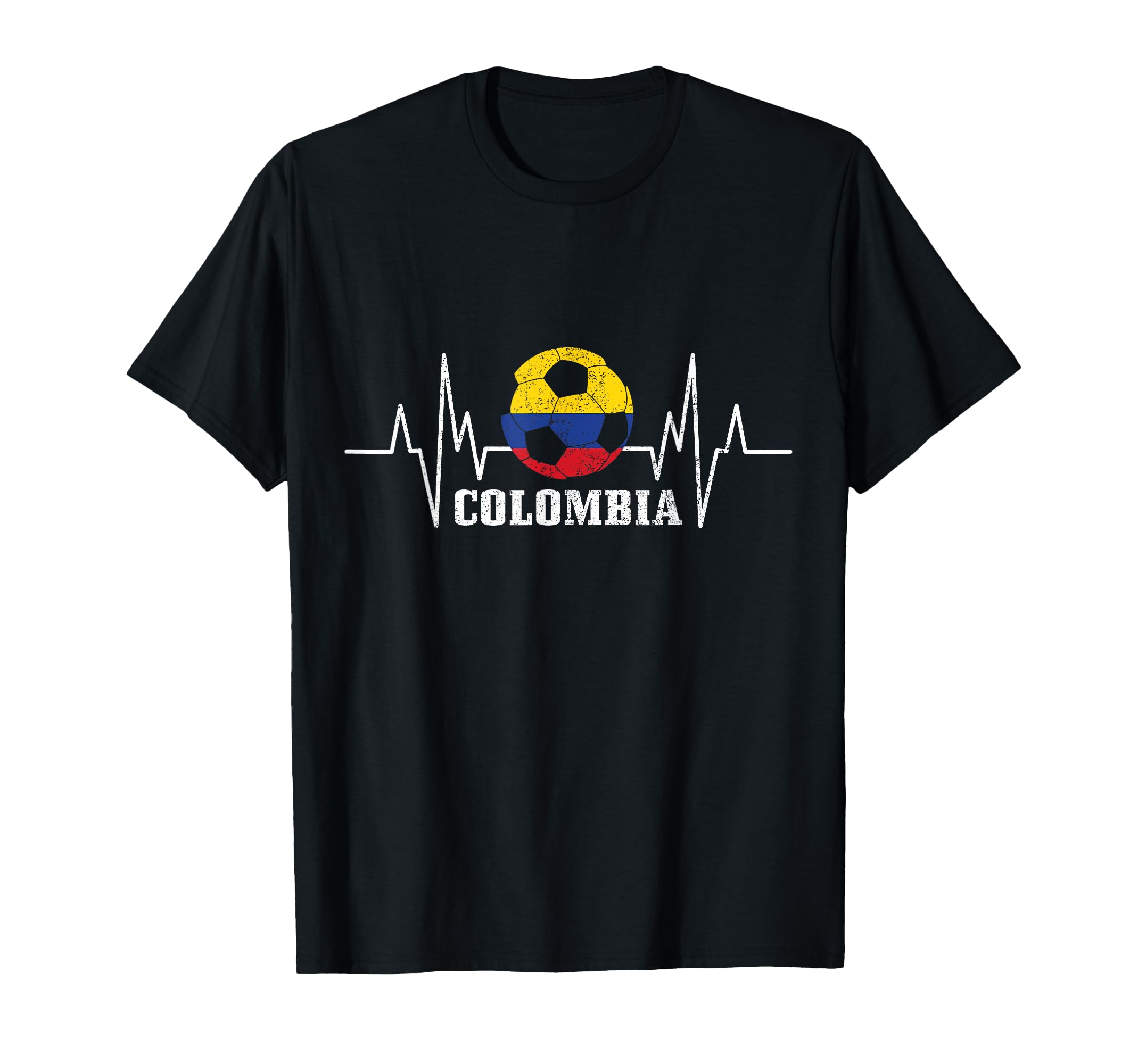 Colombia Heartbeat Colombian Flag Fan T-Shirt - Graphic Print for Adults - T-Shirt, Sweatshirt, Hoodie