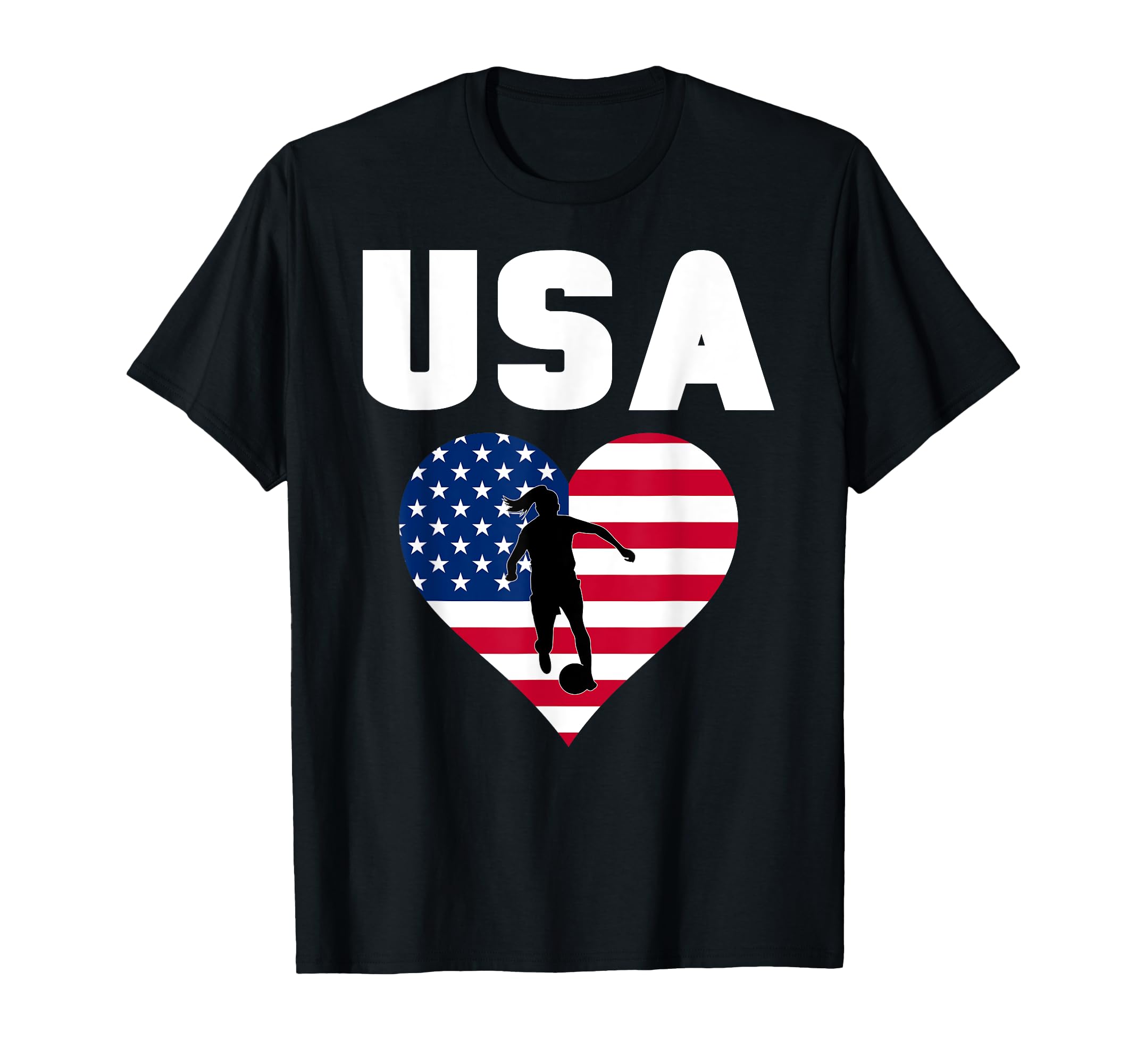 Usa Flag Football Heart T-Shirt - Streetwear Style Men Women - T-Shirt, Sweatshirt, Hoodie