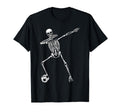 Dabbing Skeleton Football Soccer T-Shirt - Novelty Apparel Unisex - T-Shirt, Sweatshirt, Hoodie