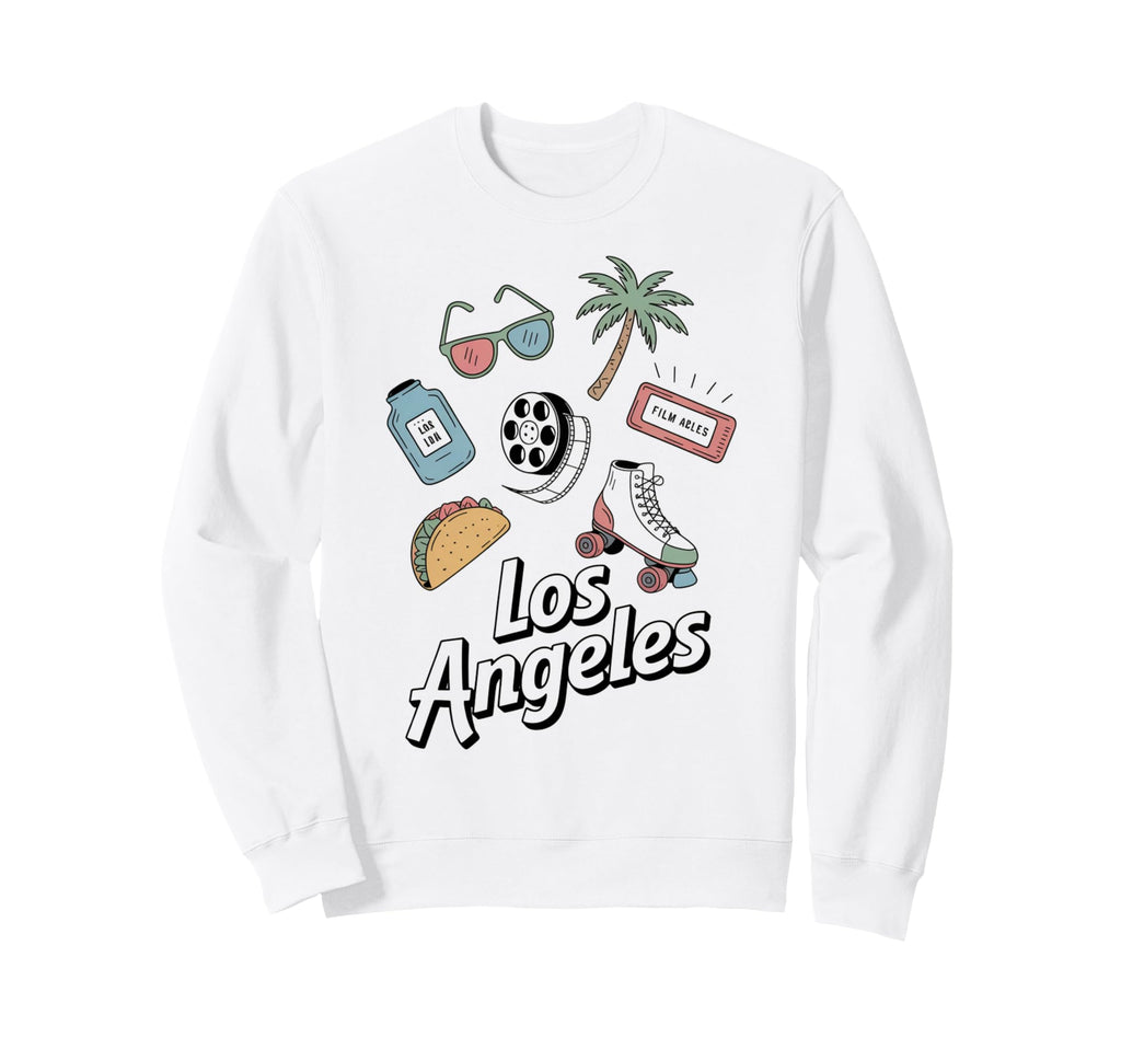 Los Angeles Vibes Icons Summer And Sweatshirt - Custom Art Print Unisex - T-Shirt, Sweatshirt, Hoodie