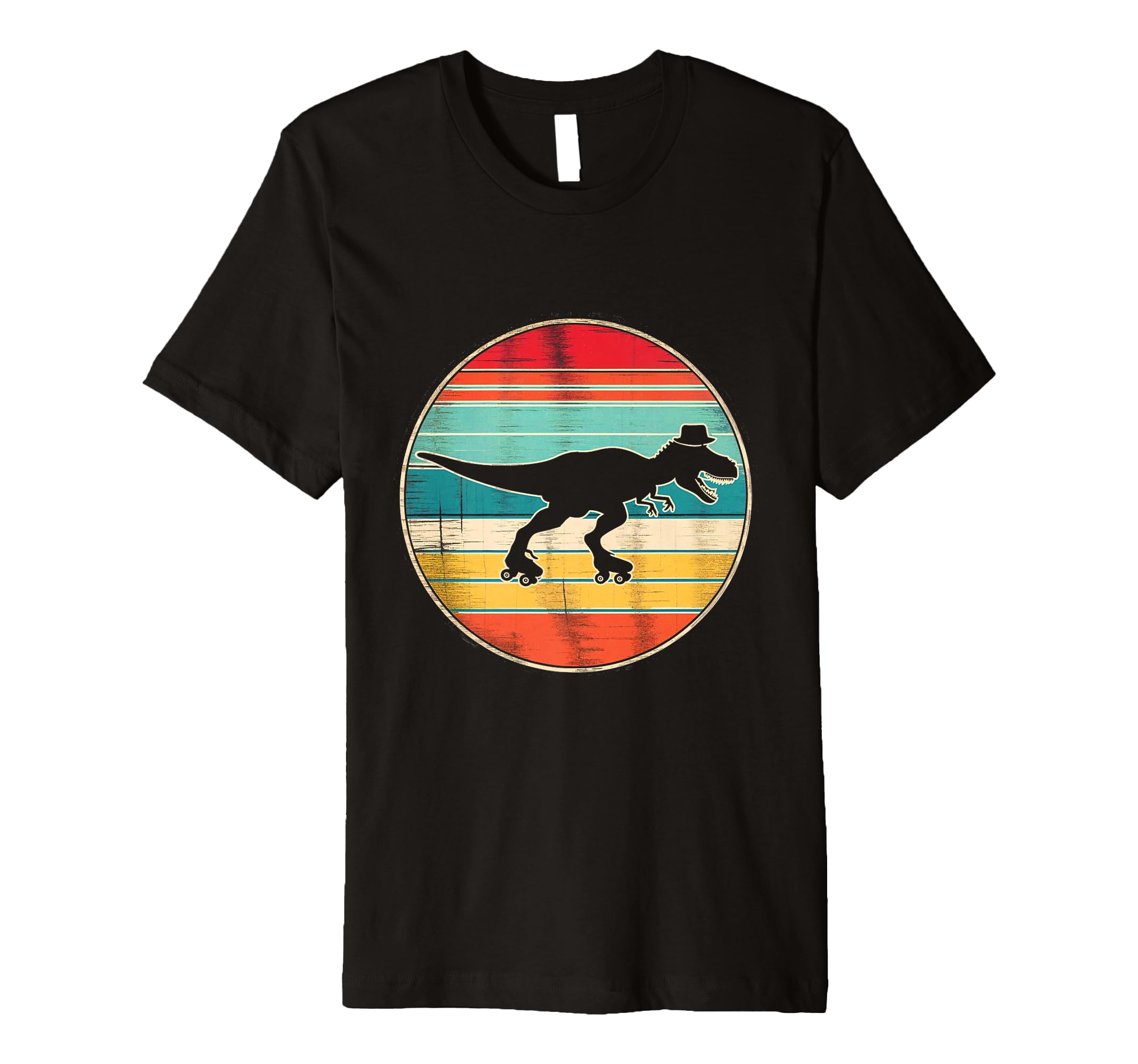 Roller Skating Dinosaur T Rex T-Shirt - Fun Novelty Design for Adults - T-Shirt, Sweatshirt, Hoodie