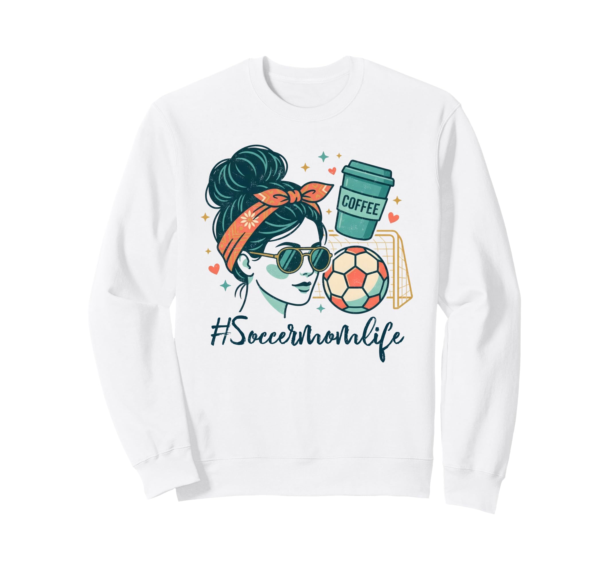 Soccer Mom Life Coffee Lover Messy Sweatshirt - Novelty Apparel for Adults - T-Shirt, Sweatshirt, Hoodie