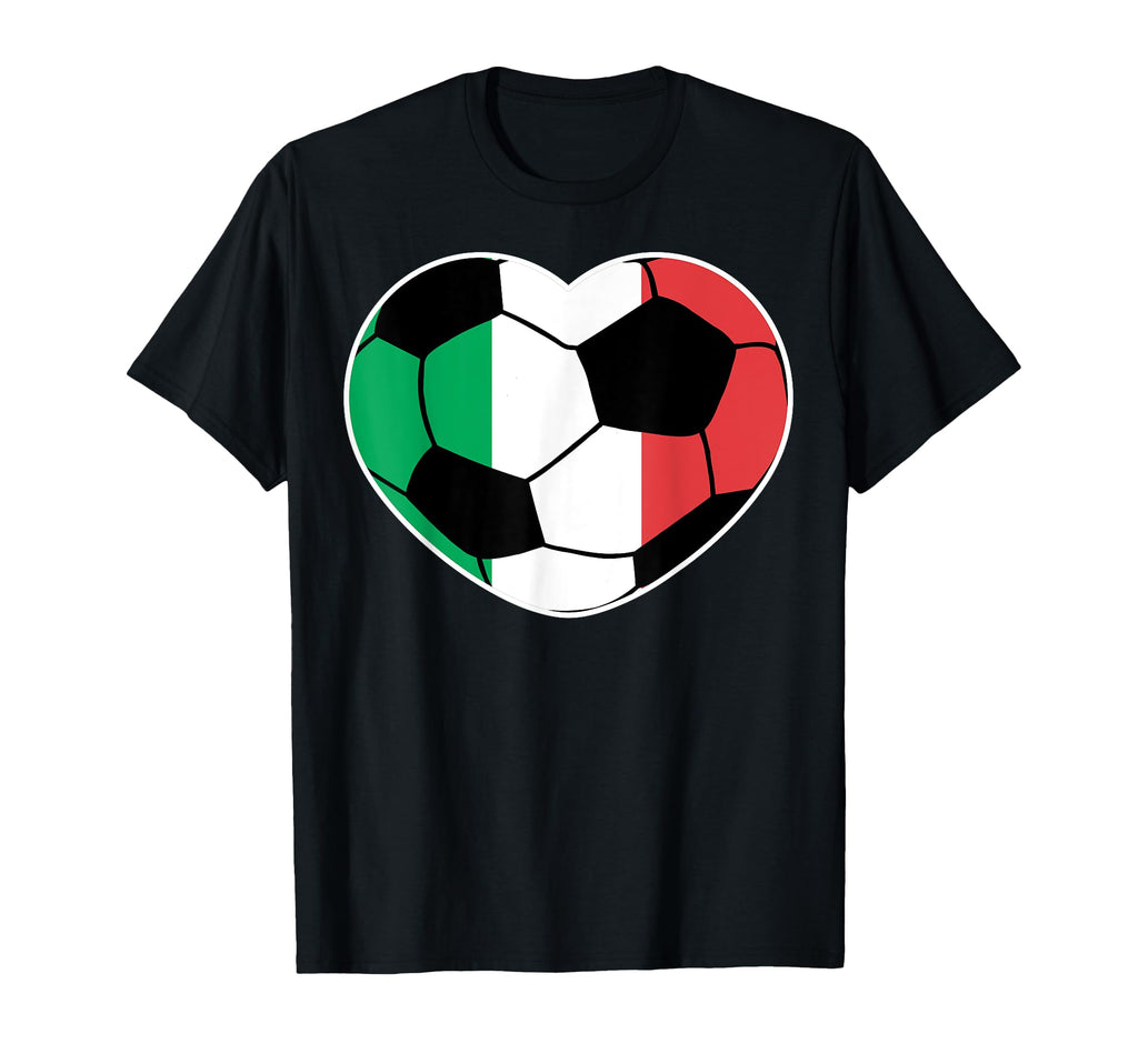 Italy Soccer Ball Heart Italian T-Shirt - Minimalist Print for Adults - T-Shirt, Sweatshirt, Hoodie