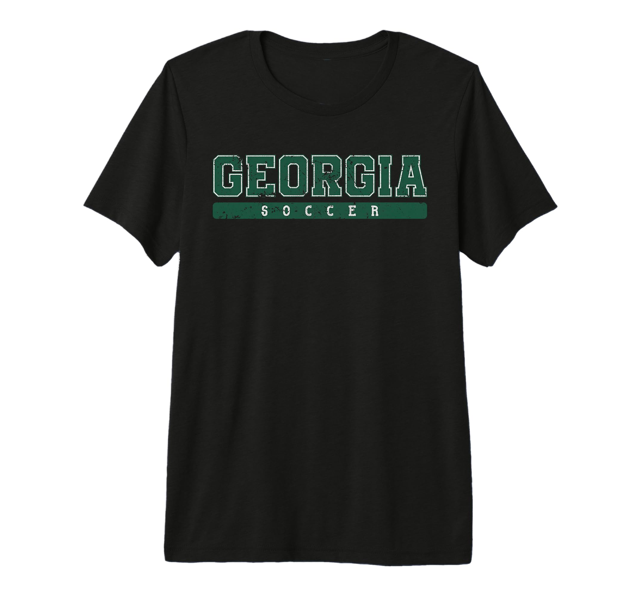 Georgia Soccer Green Text Tri Blend T-Shirt - Graphic Print Unisex - T-Shirt, Sweatshirt, Hoodie