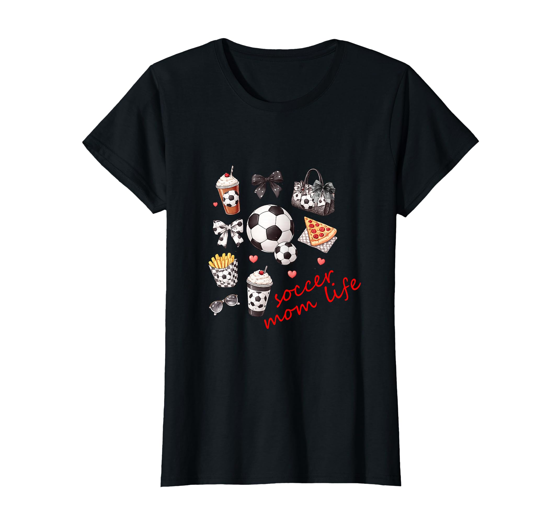 Soccer Mom Life Coquette Bow Soccer T-Shirt - Minimalist Print for Adults - T-Shirt, Sweatshirt, Hoodie