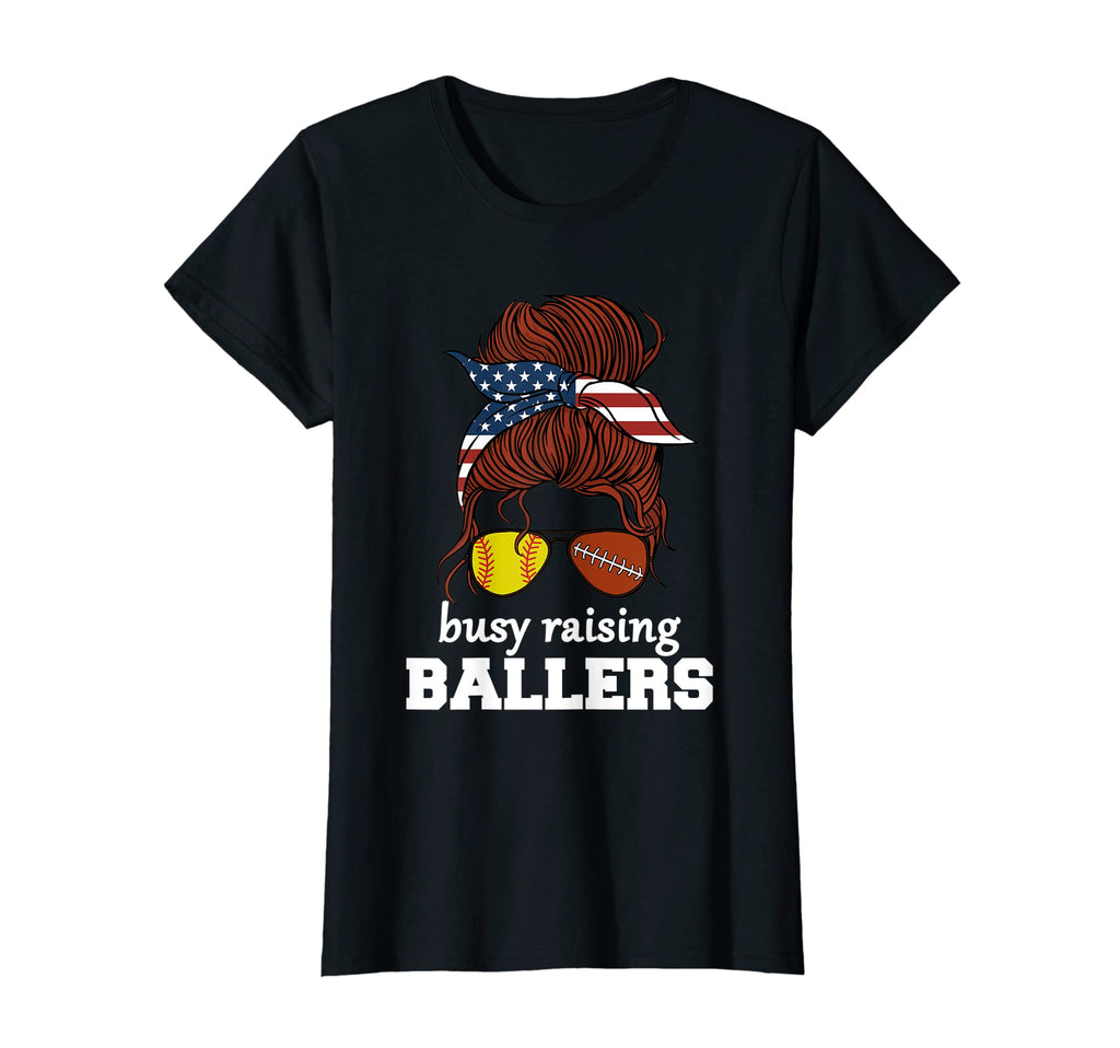 Womens Softball And Football Mom T-Shirt - Aesthetic Graphic for Adults - T-Shirt, Sweatshirt, Hoodie