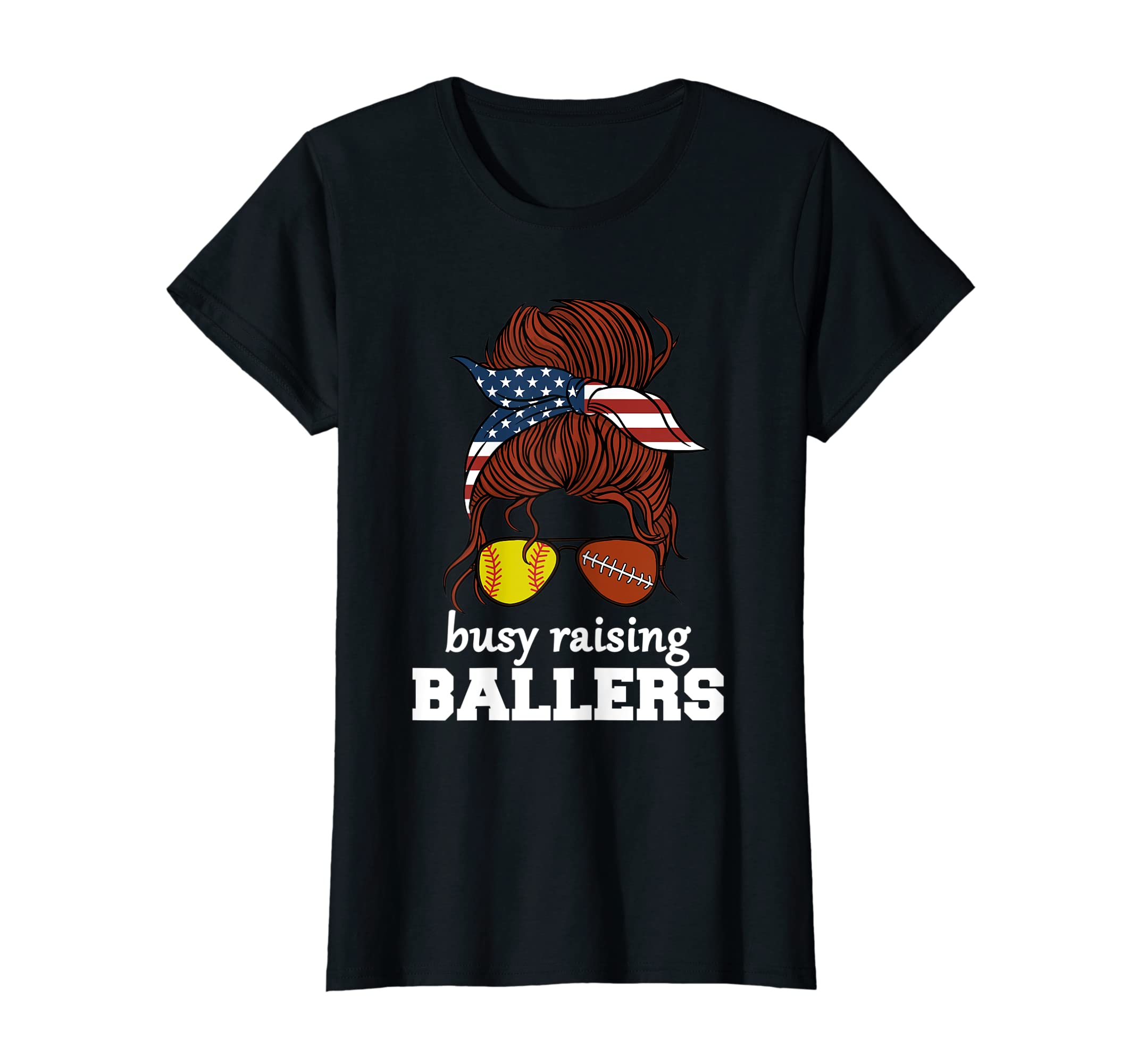 Womens Softball And Football Mom T-Shirt - Aesthetic Graphic for Adults - T-Shirt, Sweatshirt, Hoodie