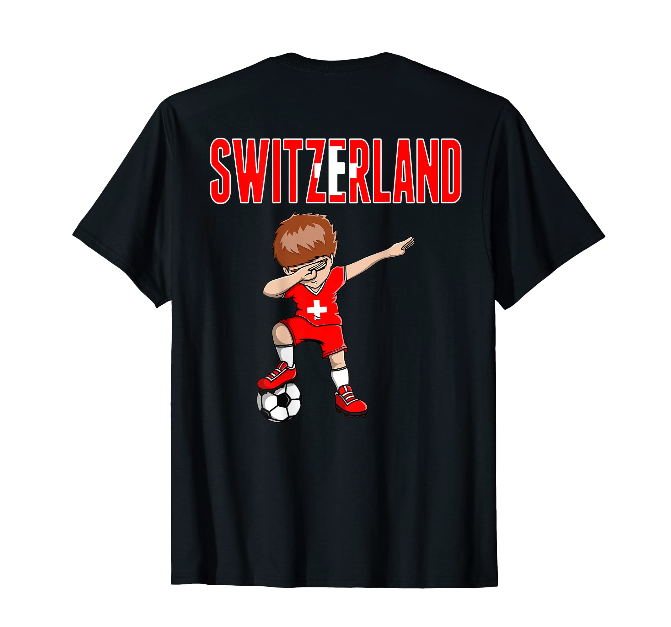 Dabbing Soccer Switzerland Soccer Fans T-Shirt - Trendy Graphic Unisex - T-Shirt, Sweatshirt, Hoodie