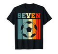 Seven 7Th Soccer Birthday Party 7 Years T-Shirt - Minimalist Print Unisex - T-Shirt, Sweatshirt, Hoodie