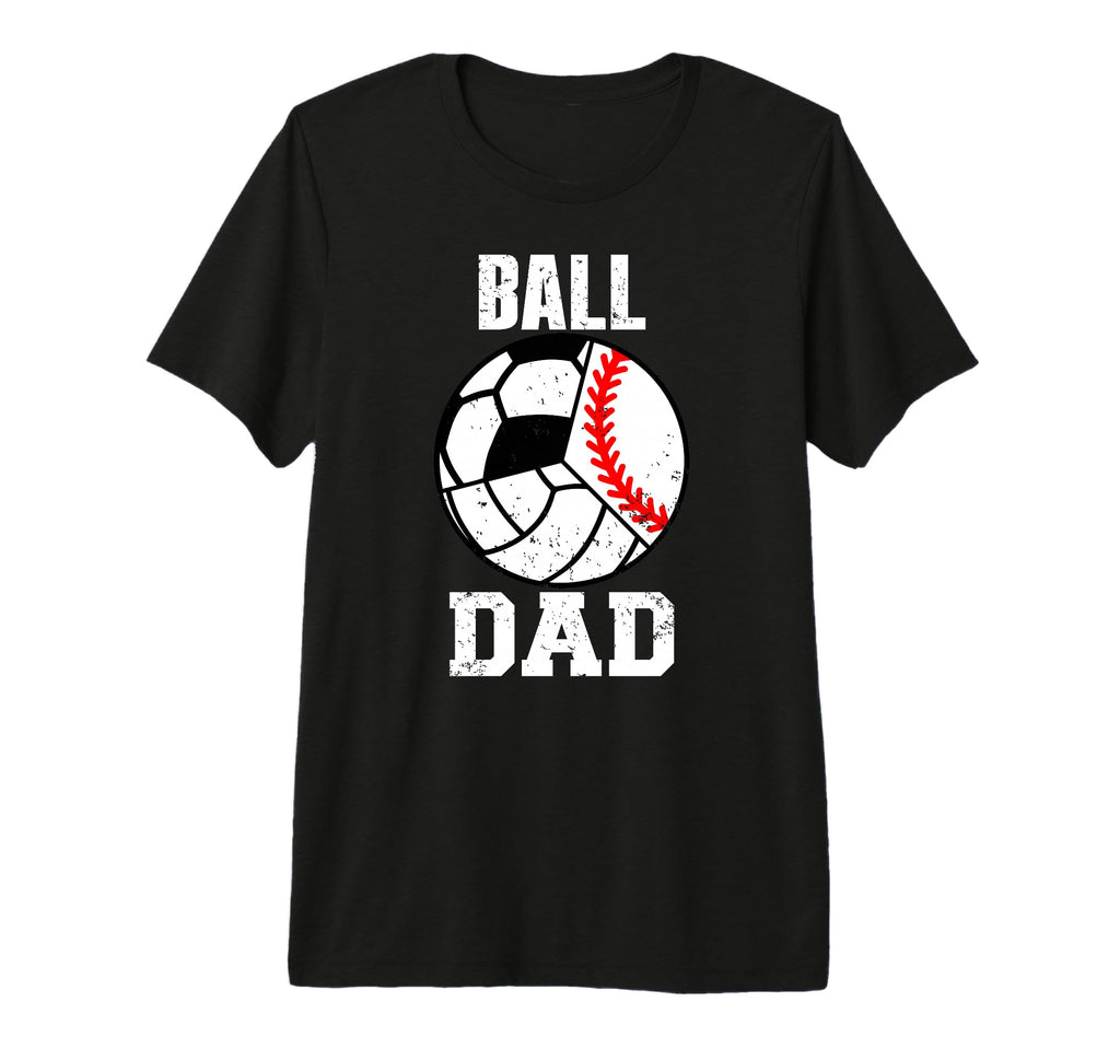 Mens Ball Dad Funny Baseball T-Shirt - Fun Novelty Design for Adults - T-Shirt, Sweatshirt, Hoodie