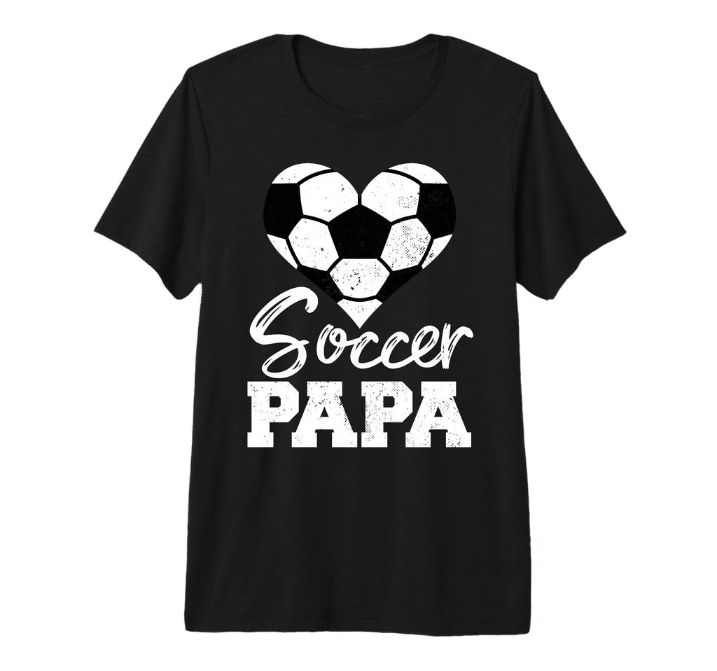 Mens Soccer Papa Heart Funny Soccer T-Shirt - Trendy Graphic for Adults - T-Shirt, Sweatshirt, Hoodie