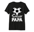 Mens Soccer Papa Heart Funny Soccer T-Shirt - Trendy Graphic for Adults - T-Shirt, Sweatshirt, Hoodie