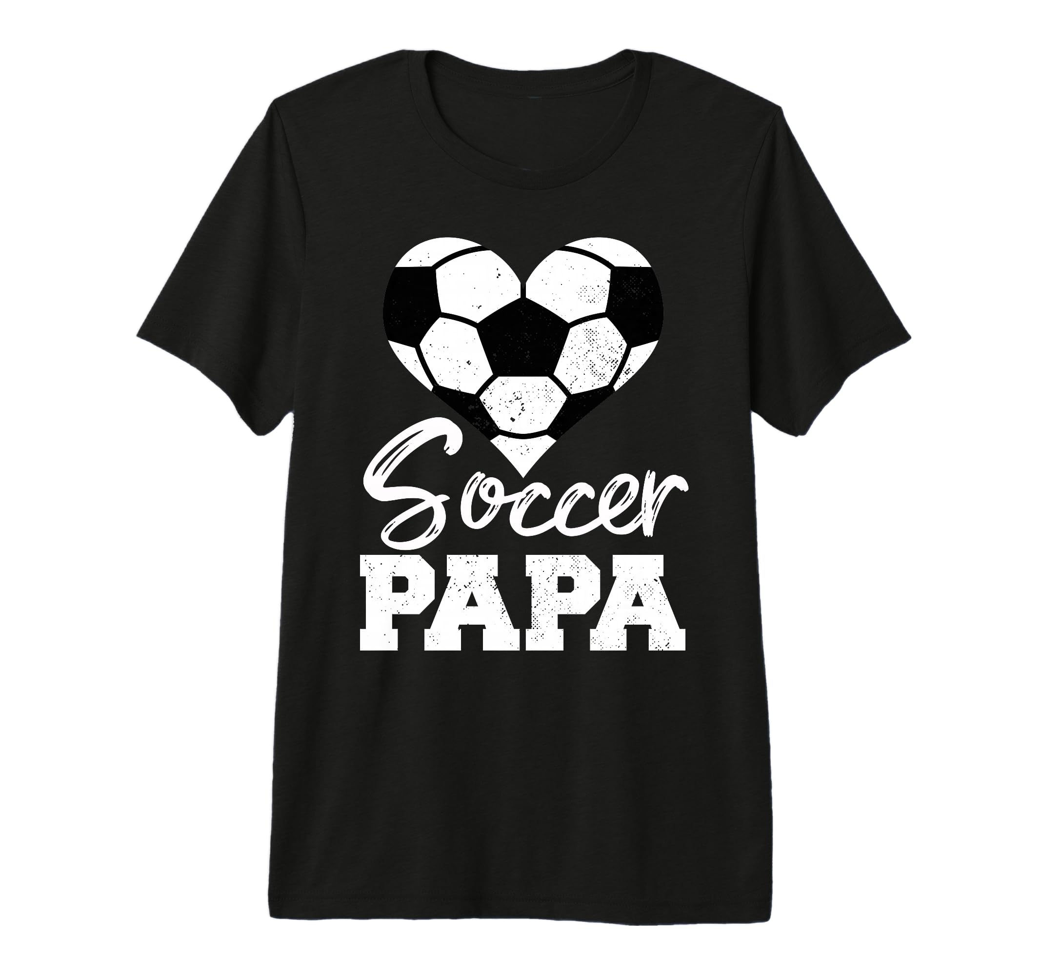 Mens Soccer Papa Heart Funny Soccer T-Shirt - Trendy Graphic for Adults - T-Shirt, Sweatshirt, Hoodie