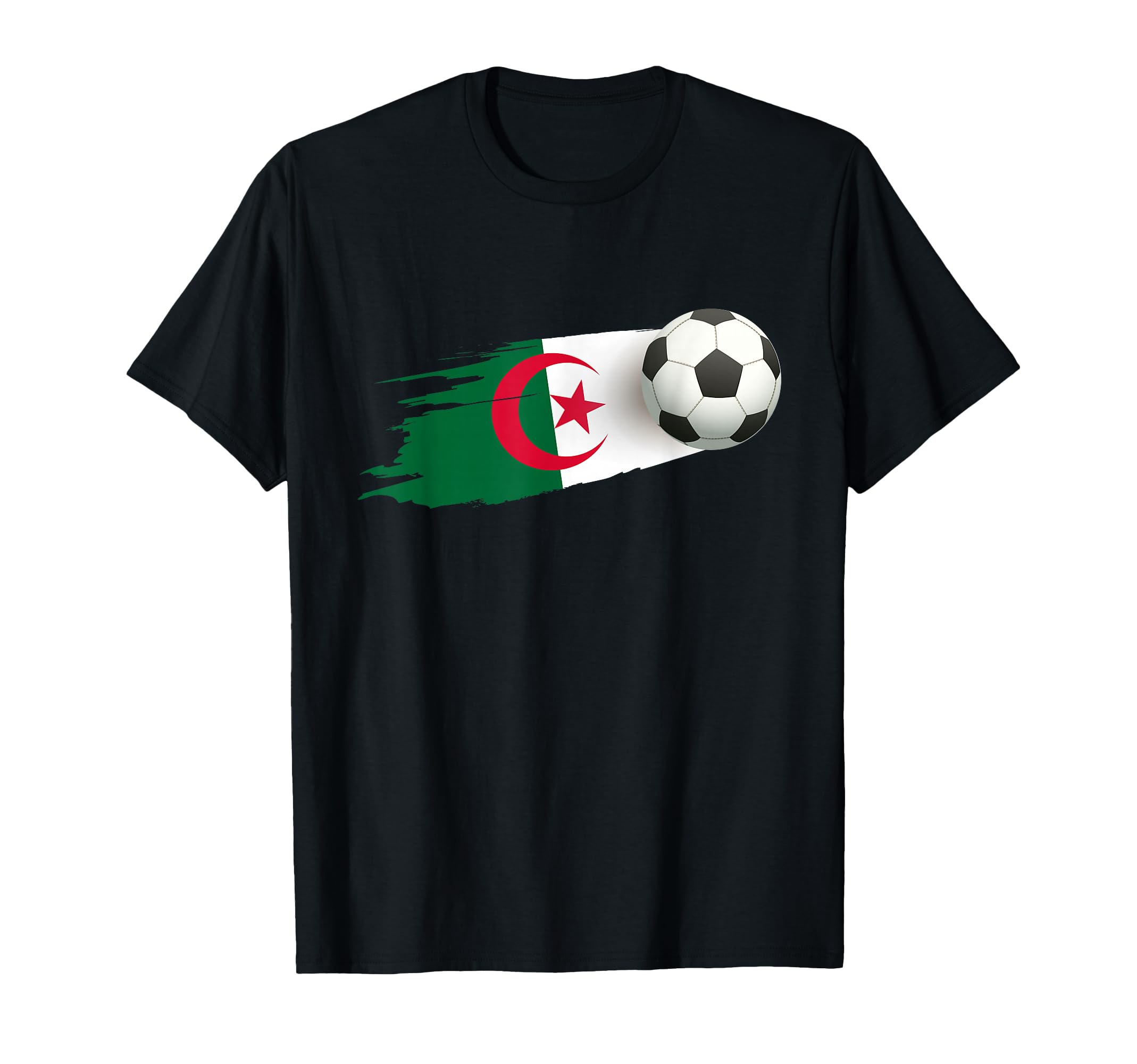 Algeria Soccer Ball Algeria Flag Jersey T-Shirt - Trendy Graphic Unisex - T-Shirt, Sweatshirt, Hoodie