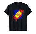 Soccer Ball Flag Andorra T-Shirt - Custom Art Print Unisex - T-Shirt, Sweatshirt, Hoodie