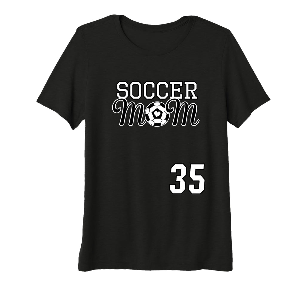 Womens Number 35 Soccer Mom Mothers Day T-Shirt - Minimalist Print Unisex - T-Shirt, Sweatshirt, Hoodie