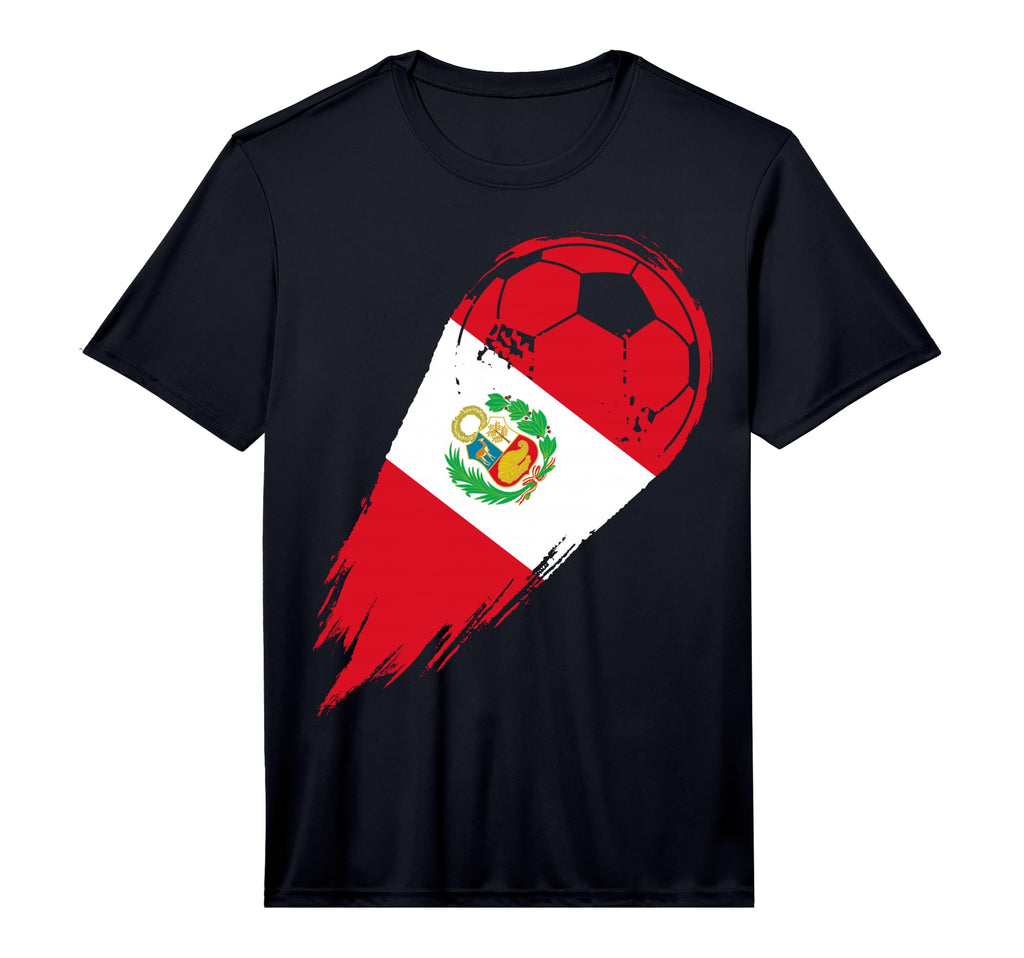 Soccer Player Pride Peru Performance T-Shirt - Custom Art Print Men Women - T-Shirt, Sweatshirt, Hoodie