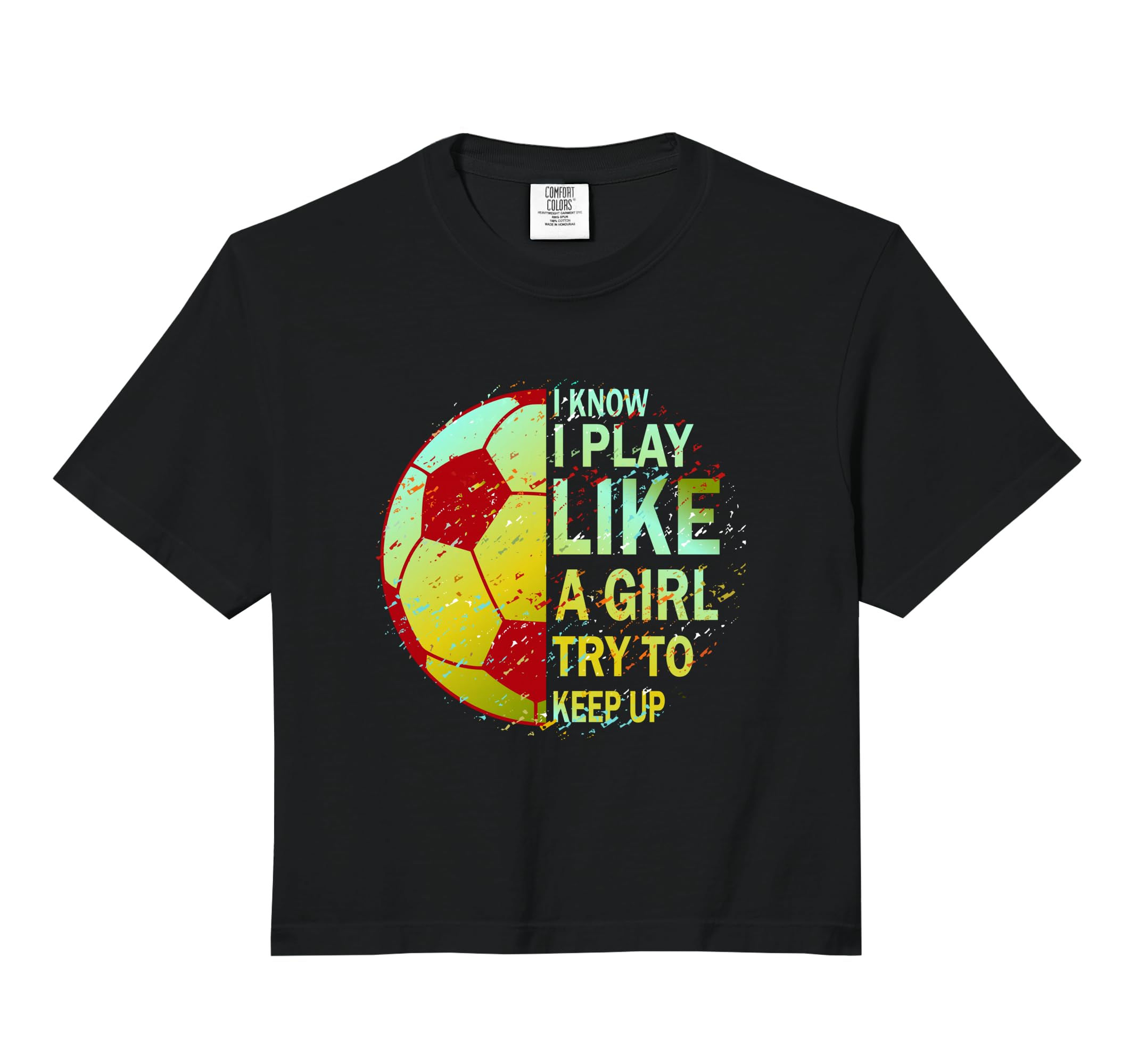 Soccer Hoodies Comfort Colors Crop Hoodie - Graphic Print for Adults - T-Shirt, Sweatshirt, Hoodie