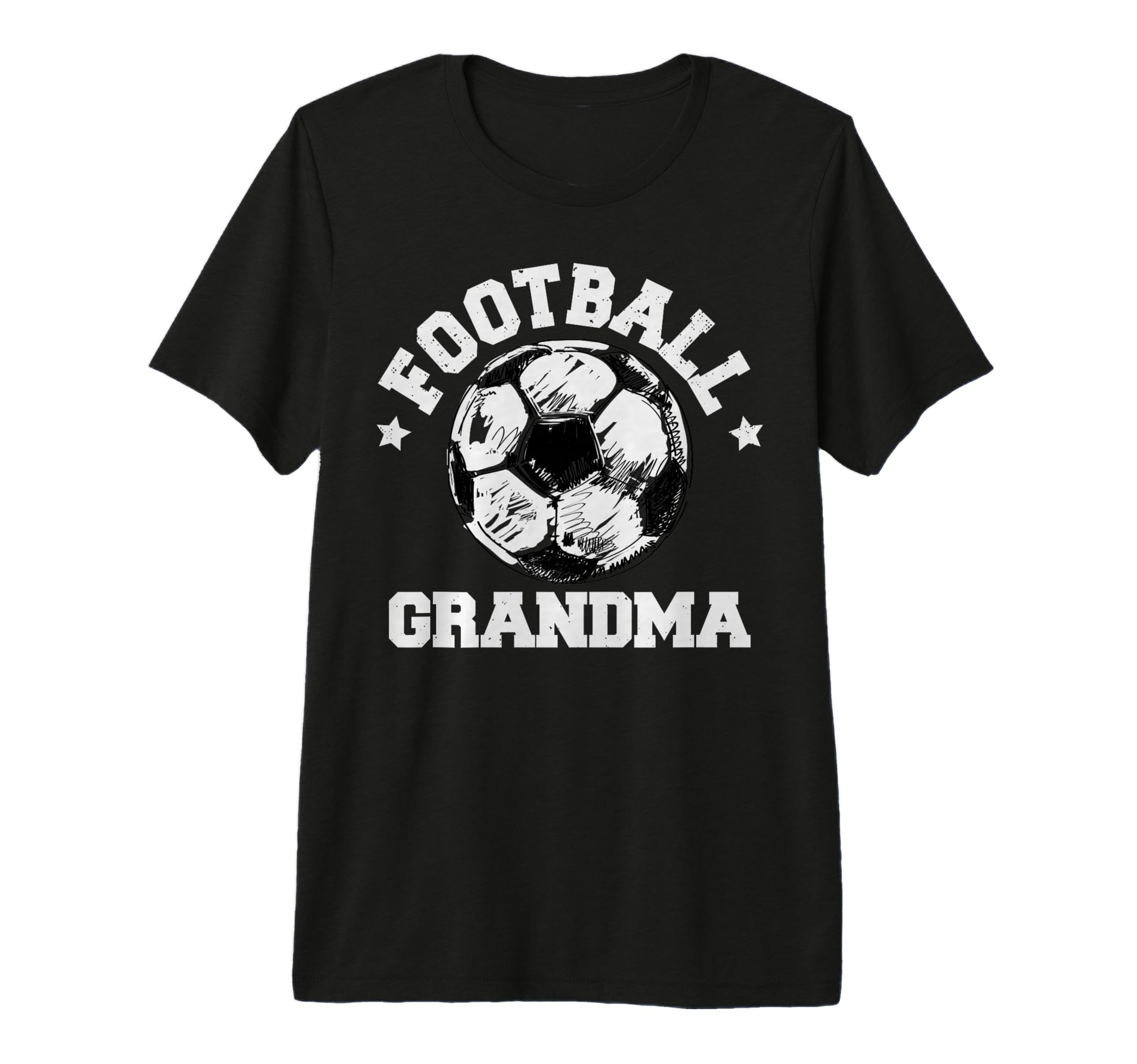 Football Grandma Sketch Soccer Ball Proud T-Shirt - Graphic Print Unisex - T-Shirt, Sweatshirt, Hoodie