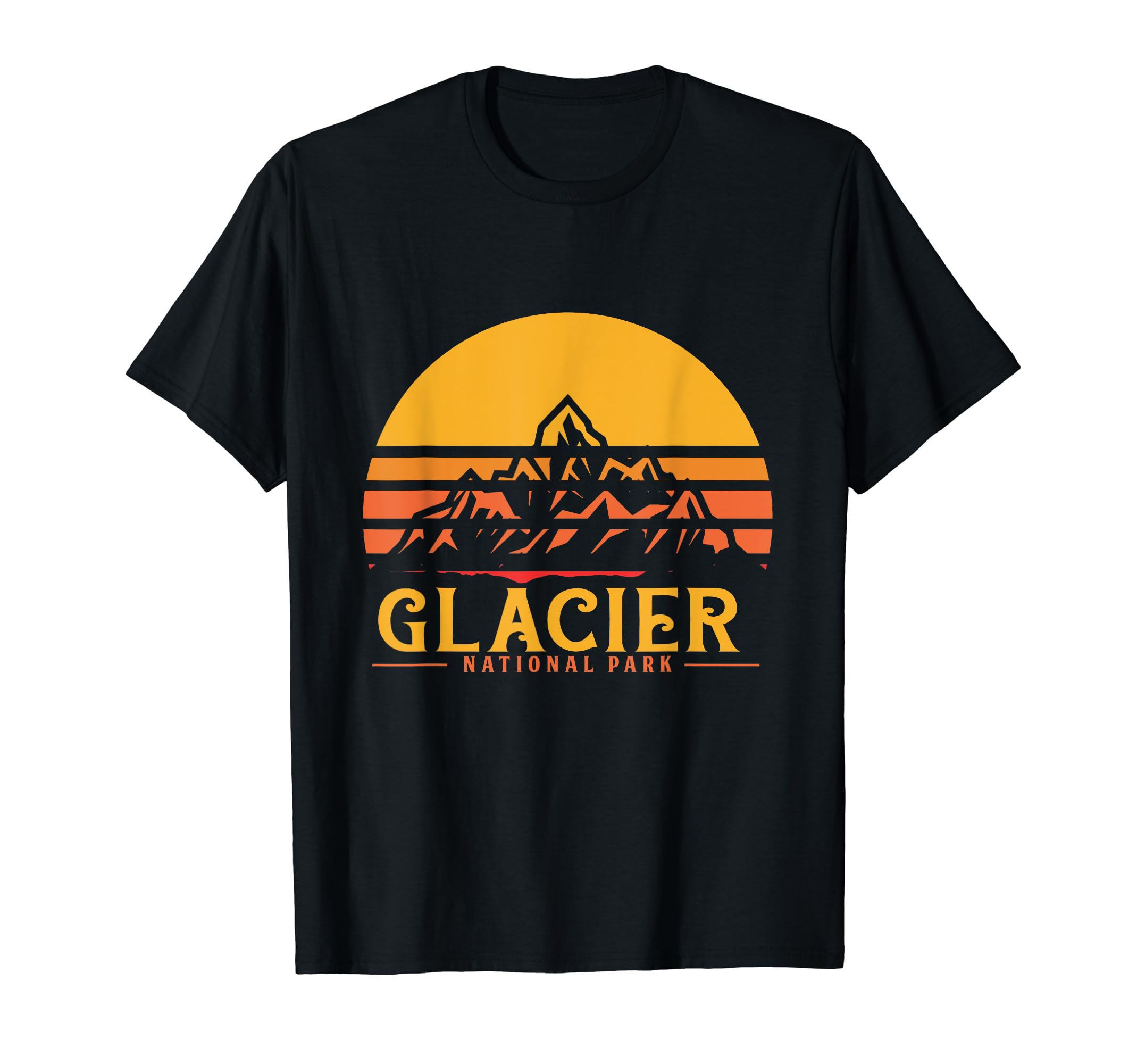 Glacier National Park Outdoor Hiking T-Shirt - Graphic Print for Adults - T-Shirt, Sweatshirt, Hoodie