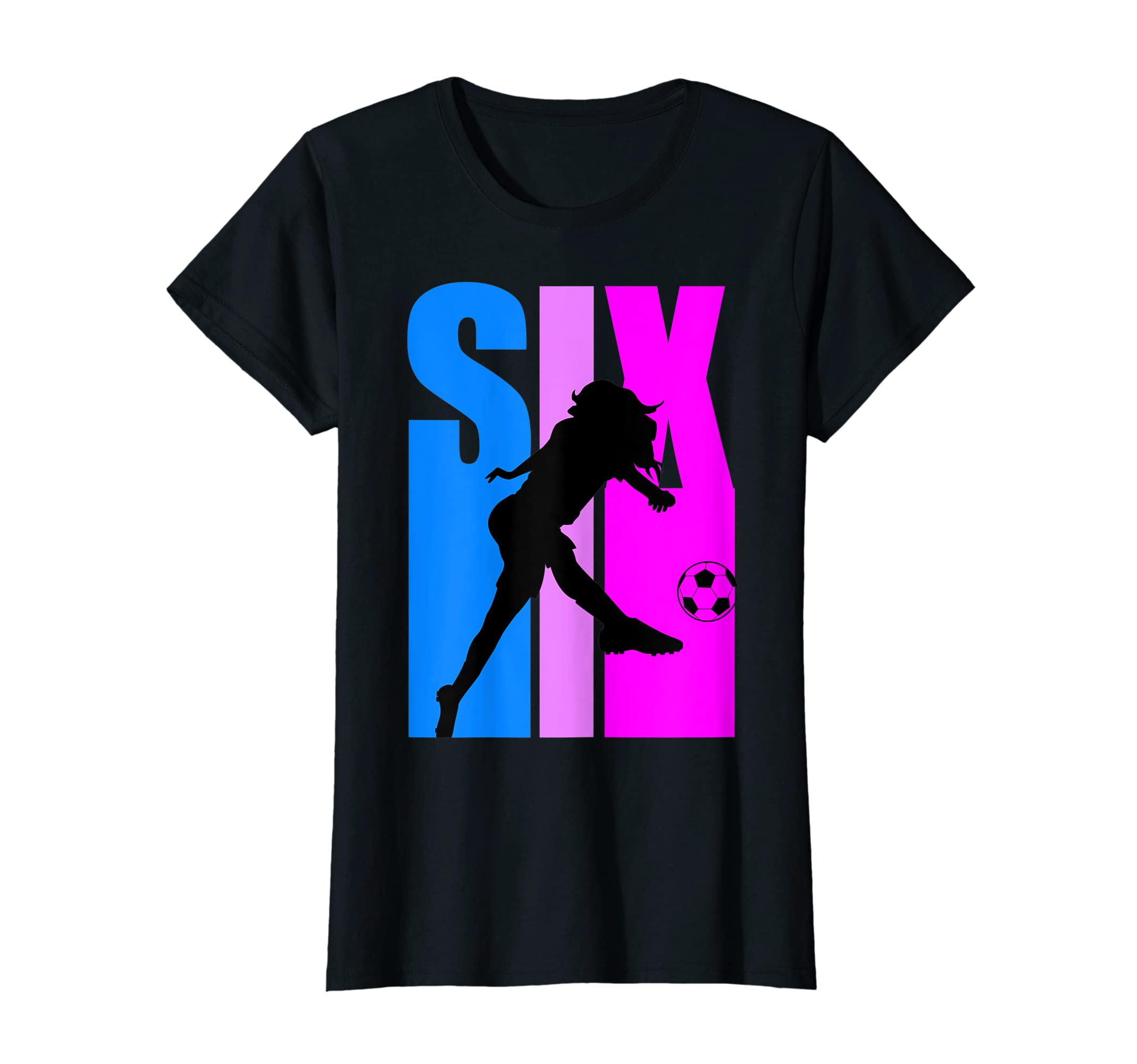 6Th Soccer Birthday Goals Score Plays T-Shirt - Trendy Graphic for Adults - T-Shirt, Sweatshirt, Hoodie