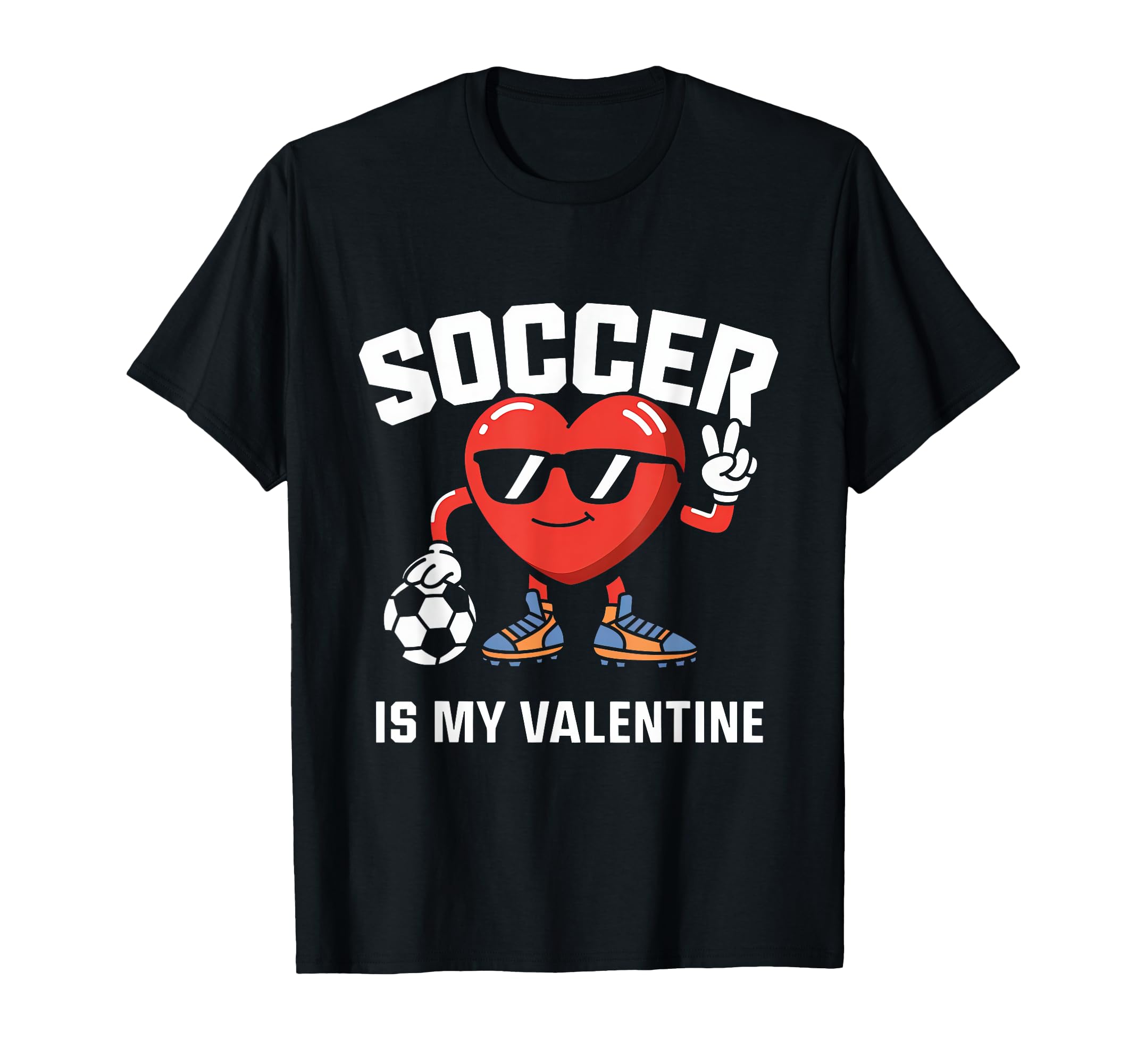 Heart Dab Valentines Day Soccer Player T-Shirt - Graphic Print for Adults - T-Shirt, Sweatshirt, Hoodie