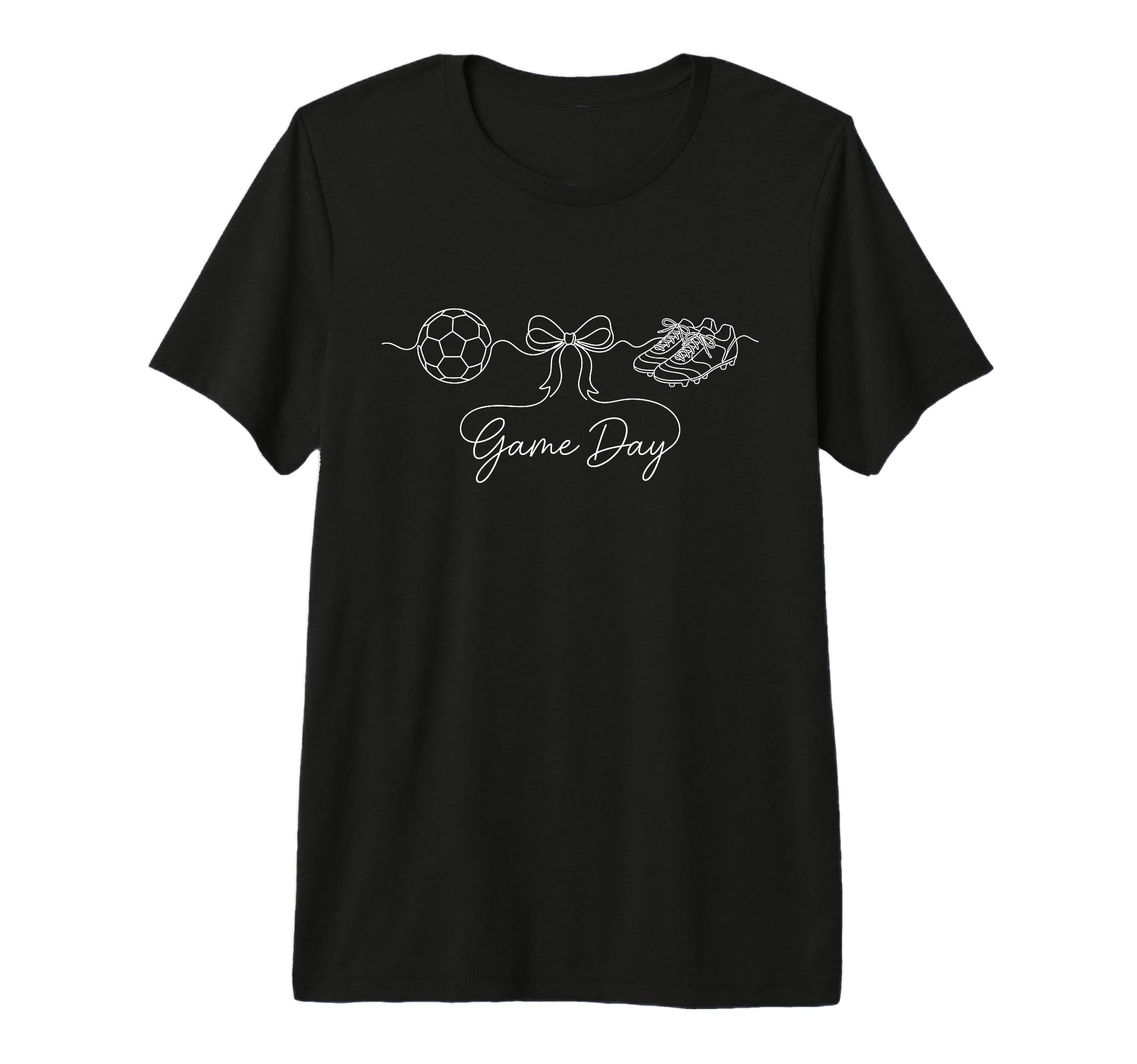 Game Day Soccer Mom Ball Bow T-Shirt - Casual Everyday Wear Men Women - T-Shirt, Sweatshirt, Hoodie