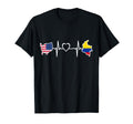 Colombia Usa Heartbeat Colombian T-Shirt - Graphic Print for Adults - T-Shirt, Sweatshirt, Hoodie