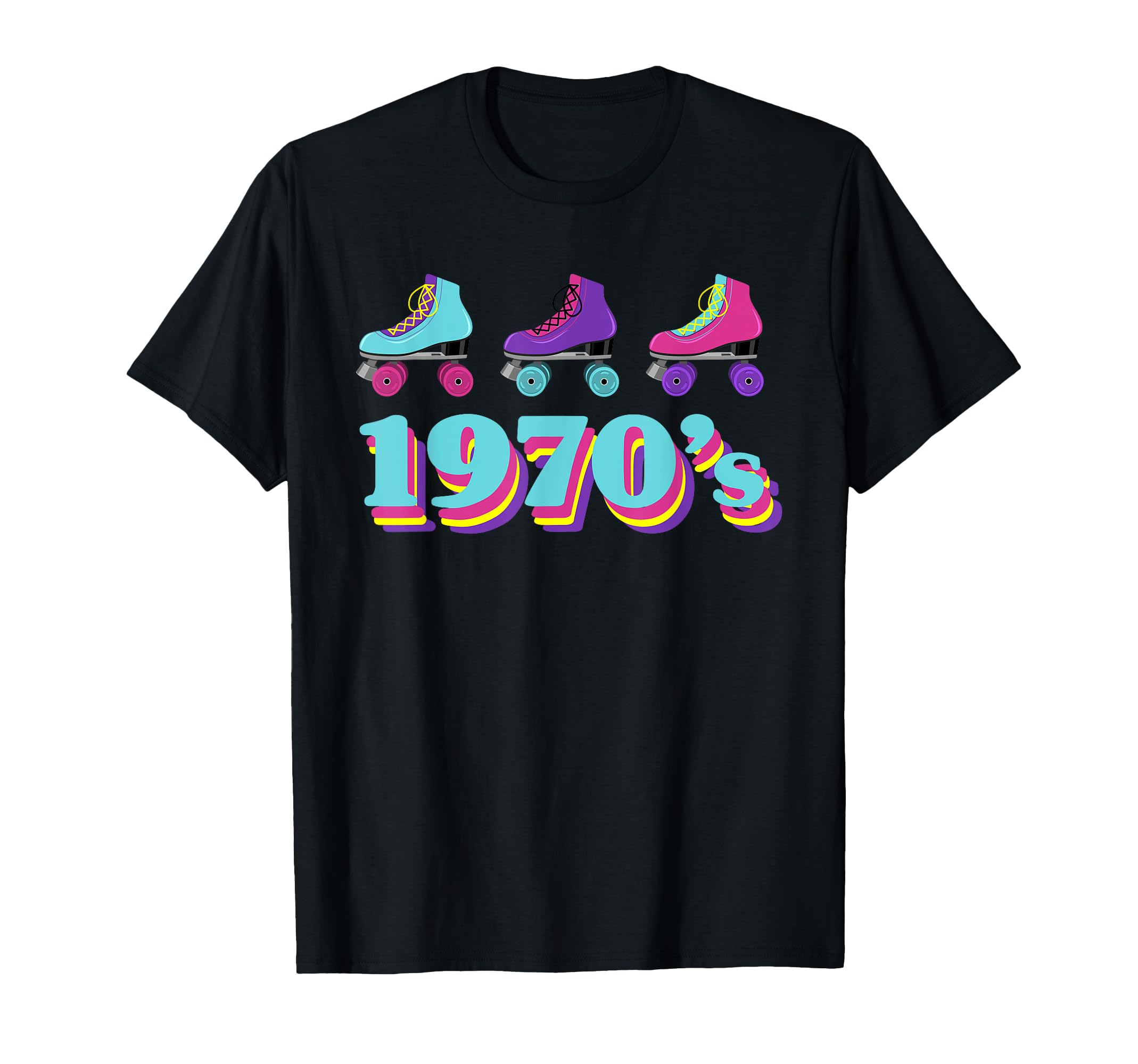 1970S Roller Skates 70S Party Costume T-Shirt - Trendy Graphic for Adults - T-Shirt, Sweatshirt, Hoodie