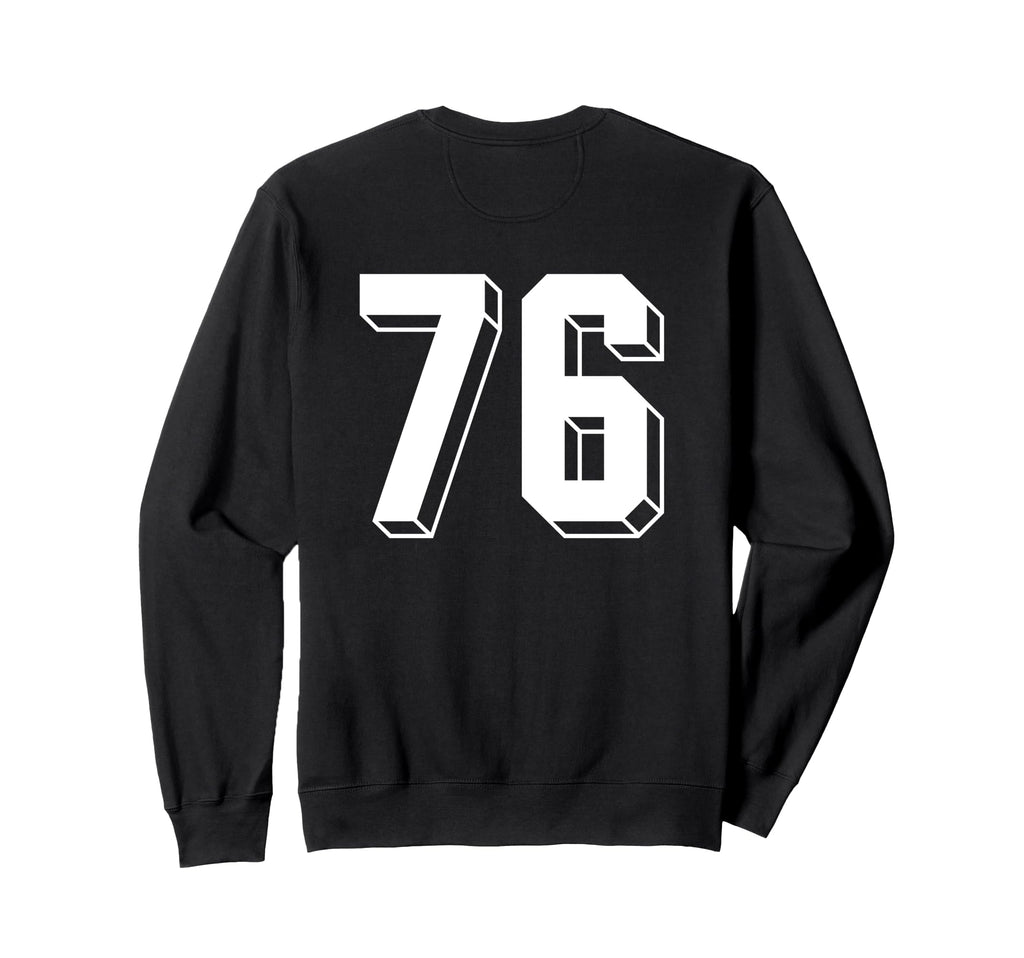 Number 76 Backside 80S 90S Team Sweatshirt - Streetwear Style Men Women - T-Shirt, Sweatshirt, Hoodie