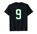 White Green Sport Team Number 9 T-Shirt - Aesthetic Graphic Men Women - T-Shirt, Sweatshirt, Hoodie