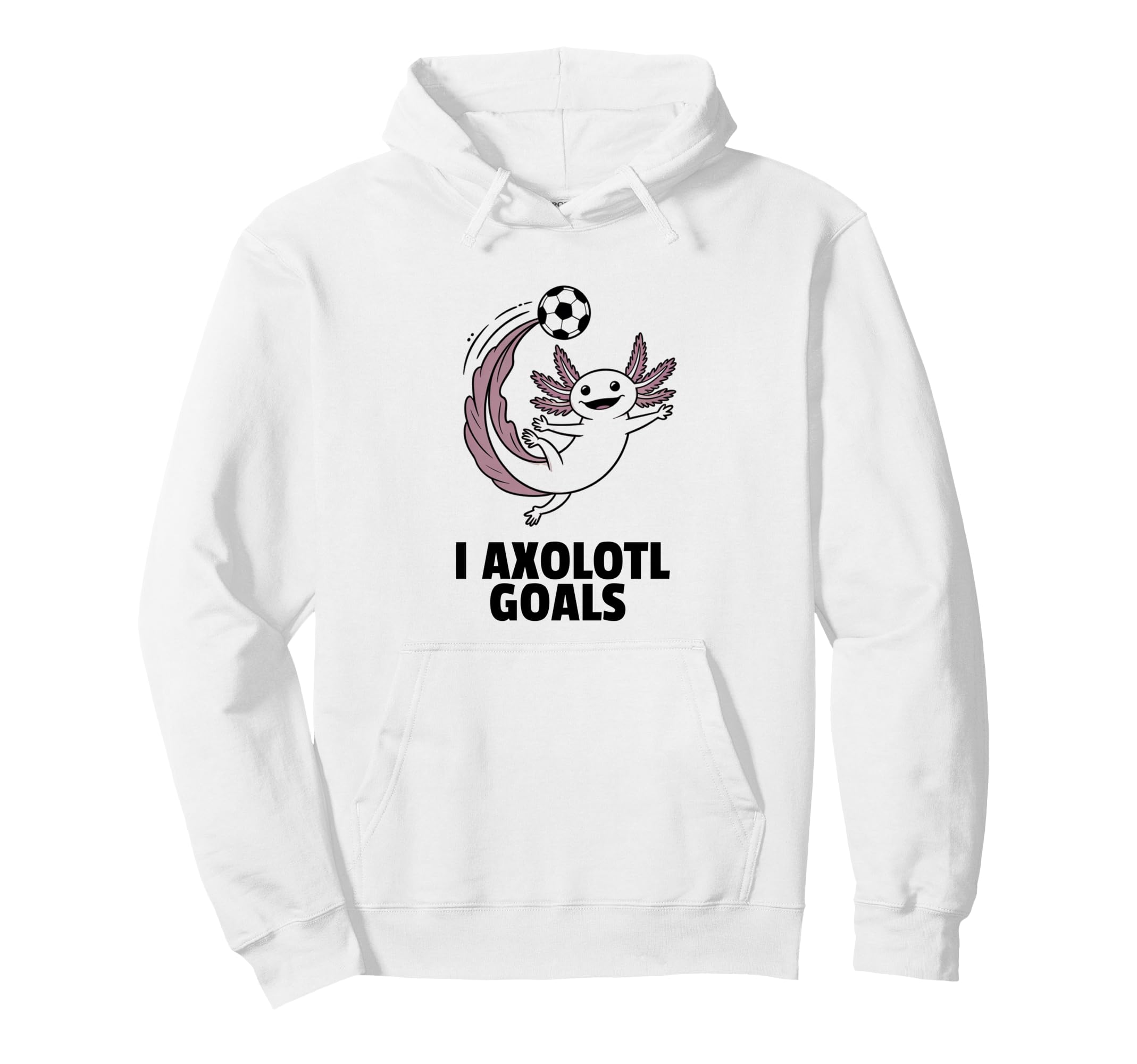Minimalist Axolotl Soccer Player And Hoodie - Streetwear Style Unisex - T-Shirt, Sweatshirt, Hoodie