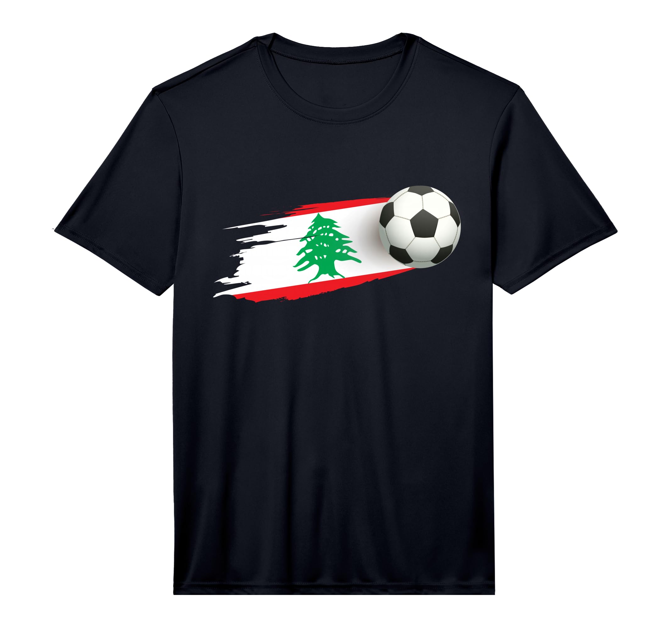 Lebanon Soccer Ball Lebanon Flag Jersey T-Shirt - Trendy Graphic Unisex - T-Shirt, Sweatshirt, Hoodie