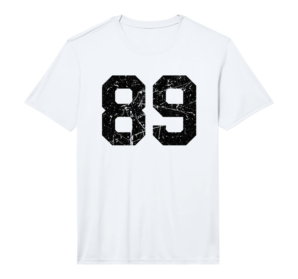 Sports Team Distressed Black Number 89 T-Shirt - Trendy Graphic for Adults - T-Shirt, Sweatshirt, Hoodie