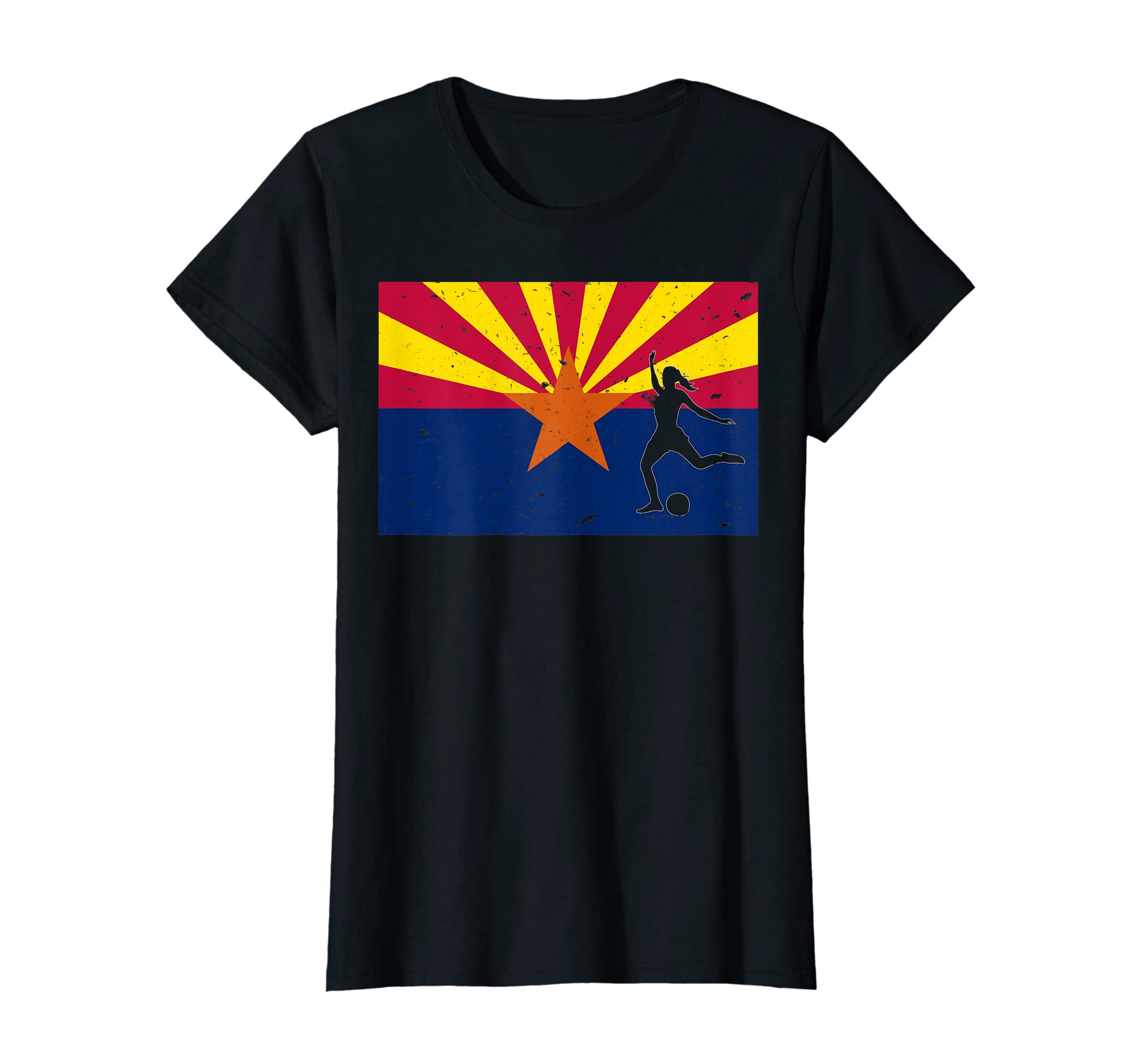 Soccer Sports Soccer Player Arizona Flag T-Shirt - Minimalist Print Unisex - T-Shirt, Sweatshirt, Hoodie