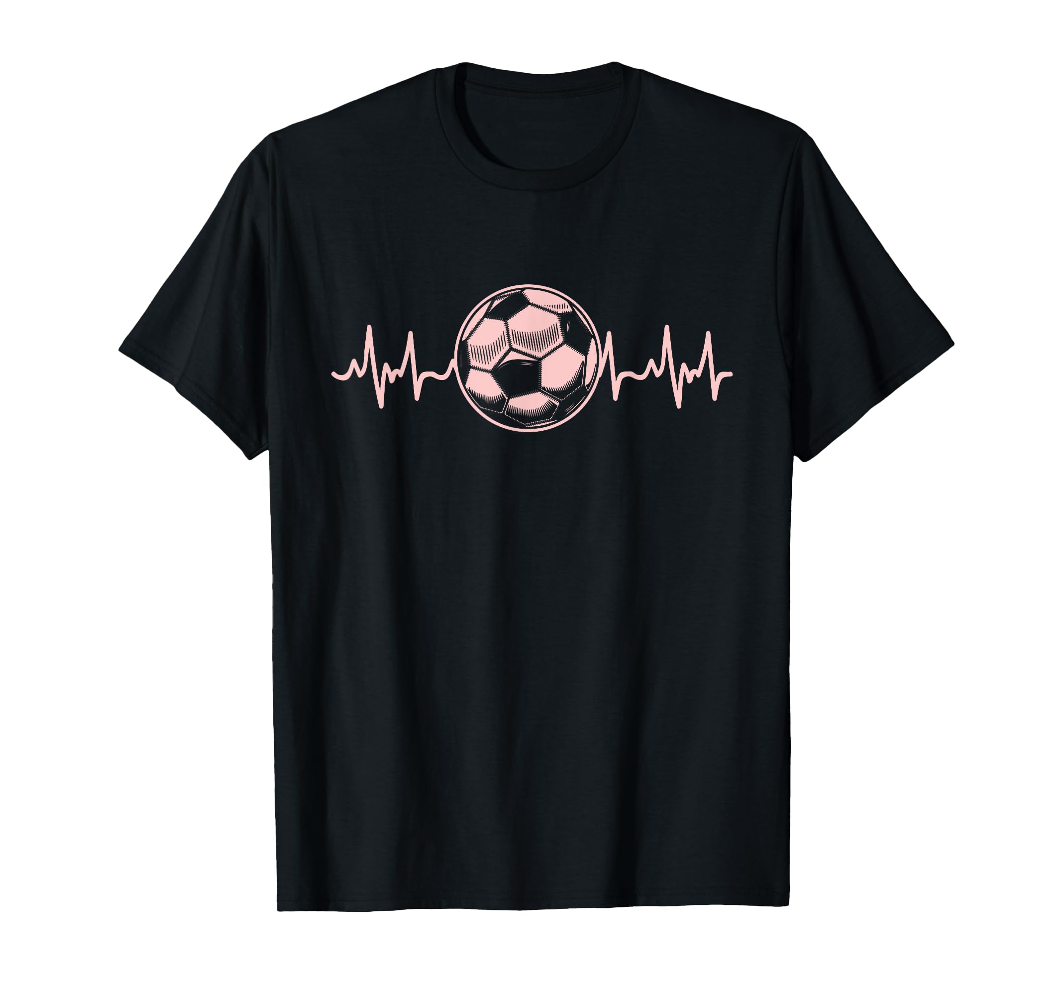 Soccer Heartbeat Sports Pastel T-Shirt - Minimalist Print Men Women - T-Shirt, Sweatshirt, Hoodie