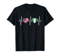 Usa Nigeria Heartbeat America Nigerian T-Shirt - Minimalist Print Unisex - T-Shirt, Sweatshirt, Hoodie