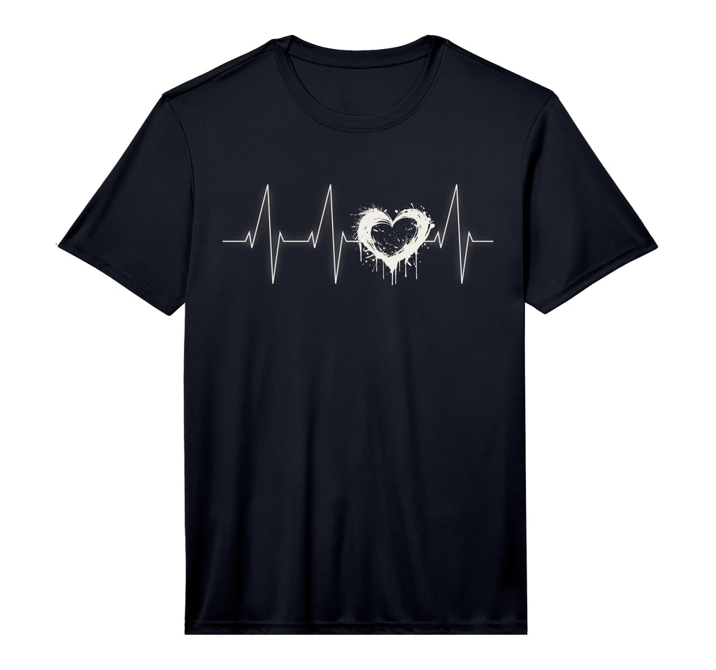 Heartbeat Heart Stylish Performance T-Shirt - Minimalist Print Men Women - T-Shirt, Sweatshirt, Hoodie