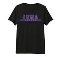 Iowa Soccer Purple Text Tri Blend T-Shirt - Streetwear Style Unisex - T-Shirt, Sweatshirt, Hoodie
