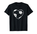 Soccer Ball Heart Funny Gift Players T-Shirt - Minimalist Print Unisex - T-Shirt, Sweatshirt, Hoodie