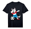 Dabbing Husky Dog Luxembourg T-Shirt - Fun Novelty Design for Adults - T-Shirt, Sweatshirt, Hoodie