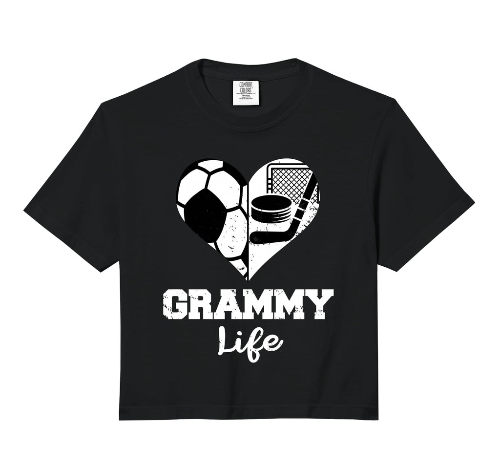 Grammy Life Heart Funny Soccer Hockey T-Shirt - Unique Graphic Men Women - T-Shirt, Sweatshirt, Hoodie