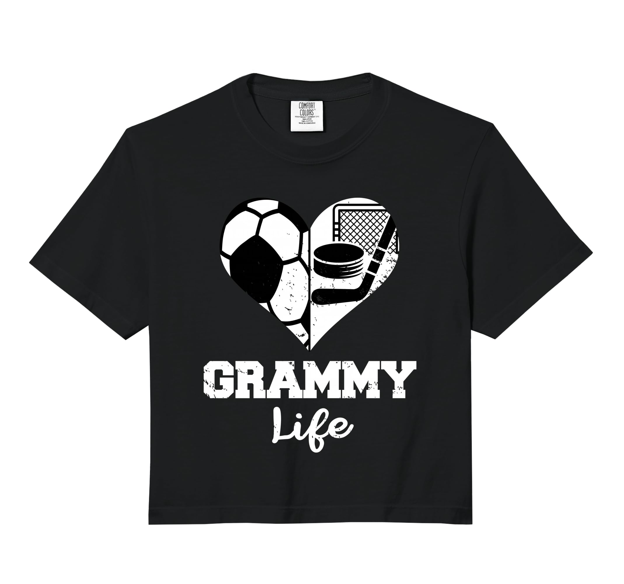 Grammy Life Heart Funny Soccer Hockey T-Shirt - Unique Graphic Men Women - T-Shirt, Sweatshirt, Hoodie