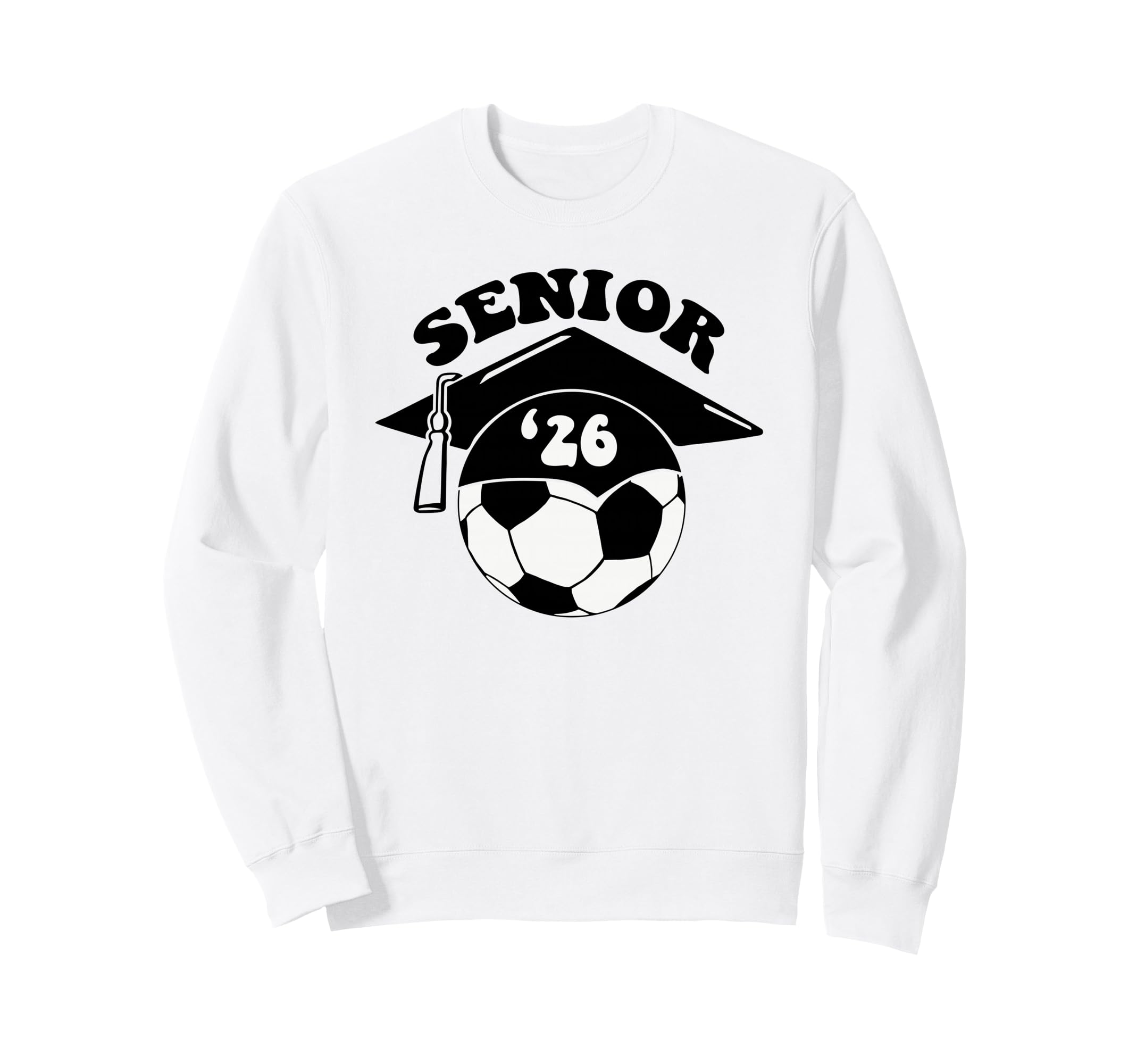 Soccer Senior Graduation Cap Sweatshirt - Aesthetic Graphic for Adults - T-Shirt, Sweatshirt, Hoodie