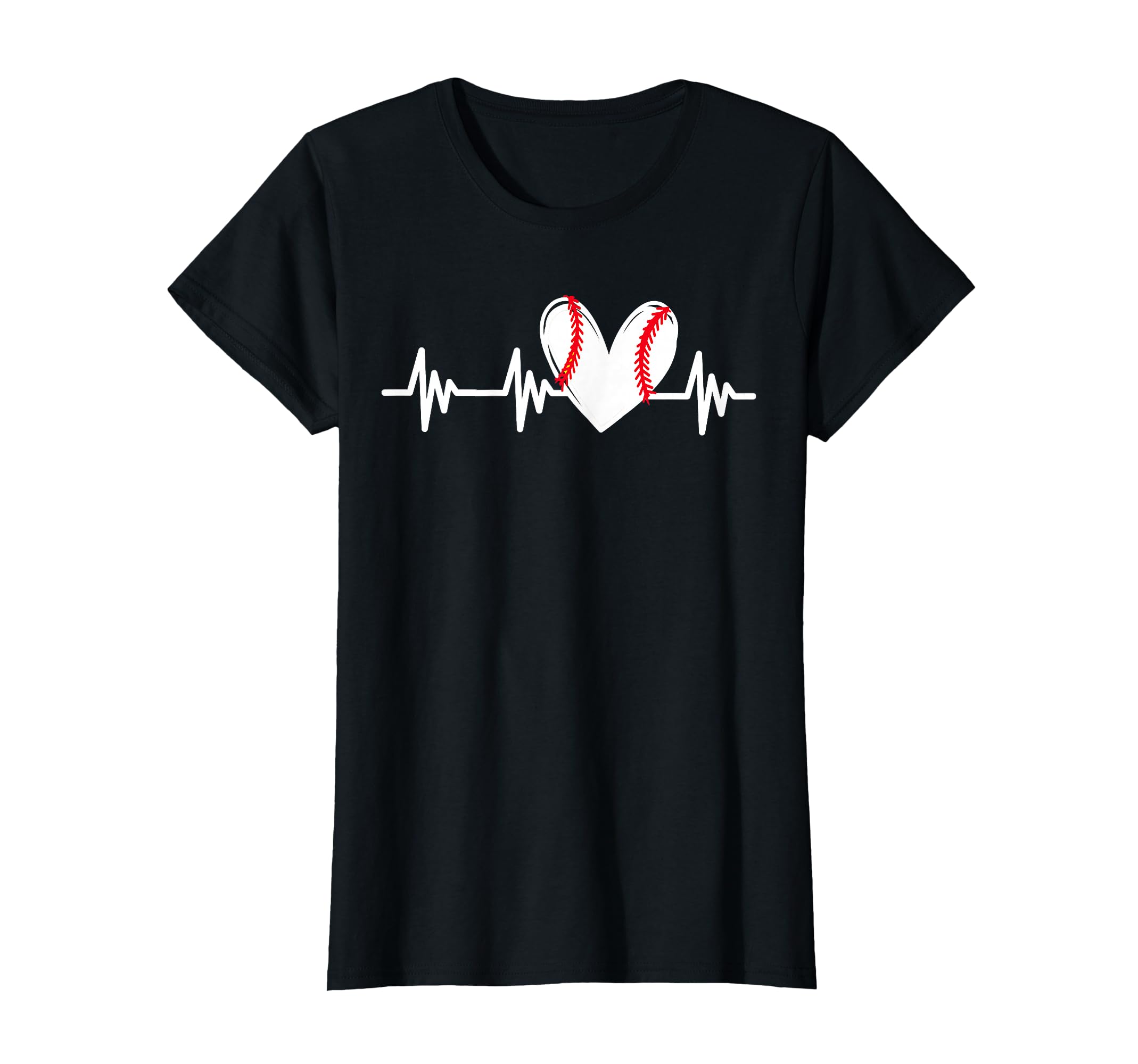 Heart Baseball Heartbeat Love Teens T-Shirt - Graphic Print for Adults - T-Shirt, Sweatshirt, Hoodie