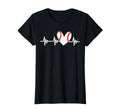 Heart Baseball Heartbeat Love Teens T-Shirt - Novelty Apparel for Adults - T-Shirt, Sweatshirt, Hoodie