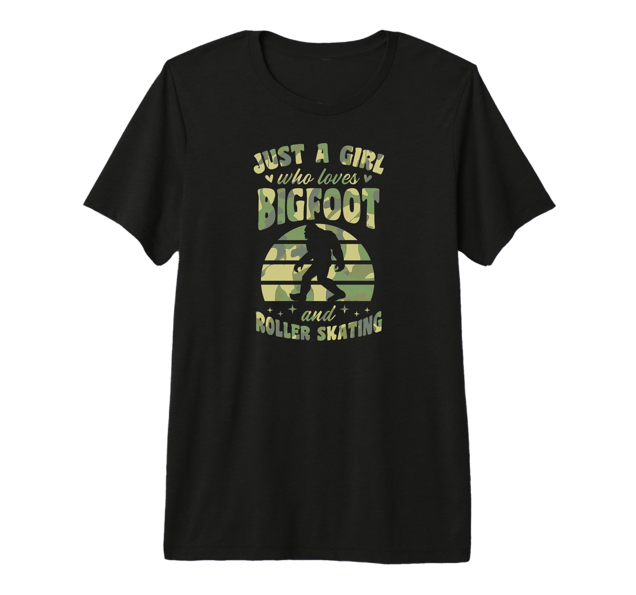 Just Who Loves Bigfoot And Roller T-Shirt - Trendy Graphic for Adults - T-Shirt, Sweatshirt, Hoodie